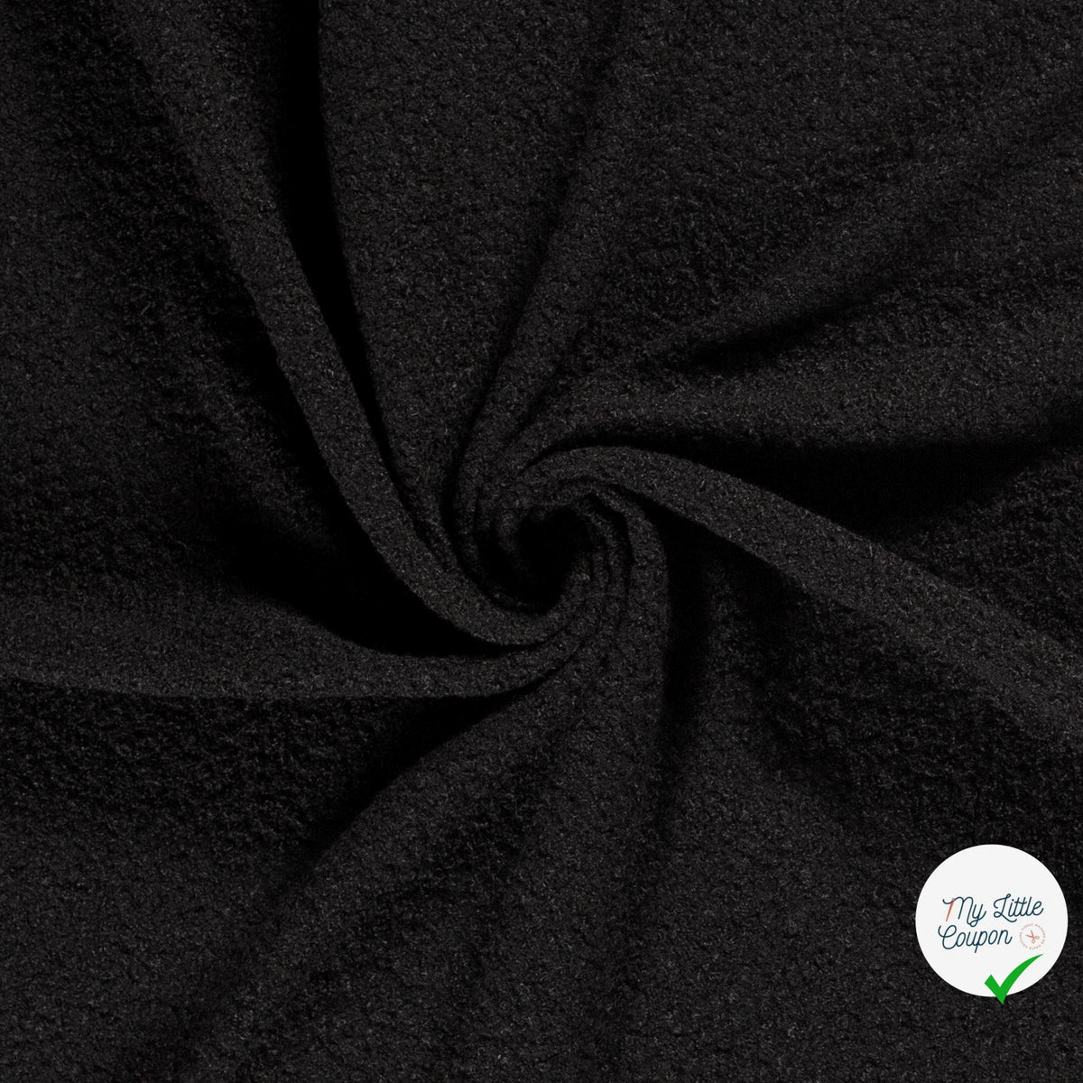 Bouclette stretch unie noir