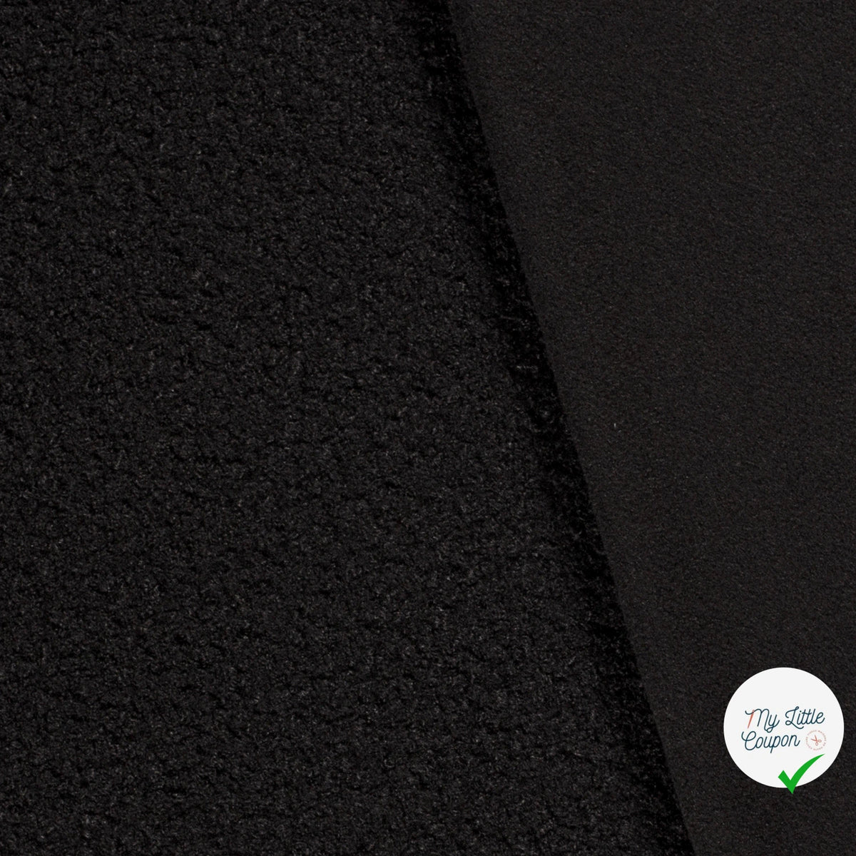 Bouclette stretch unie noir