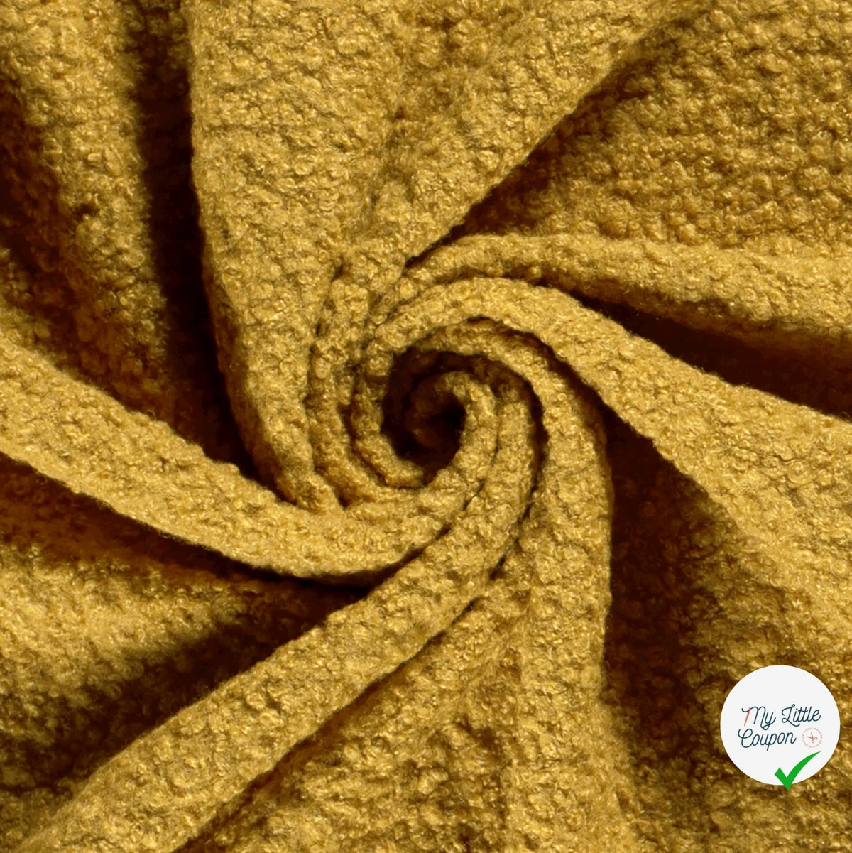 Bouclette stretch unie ocre