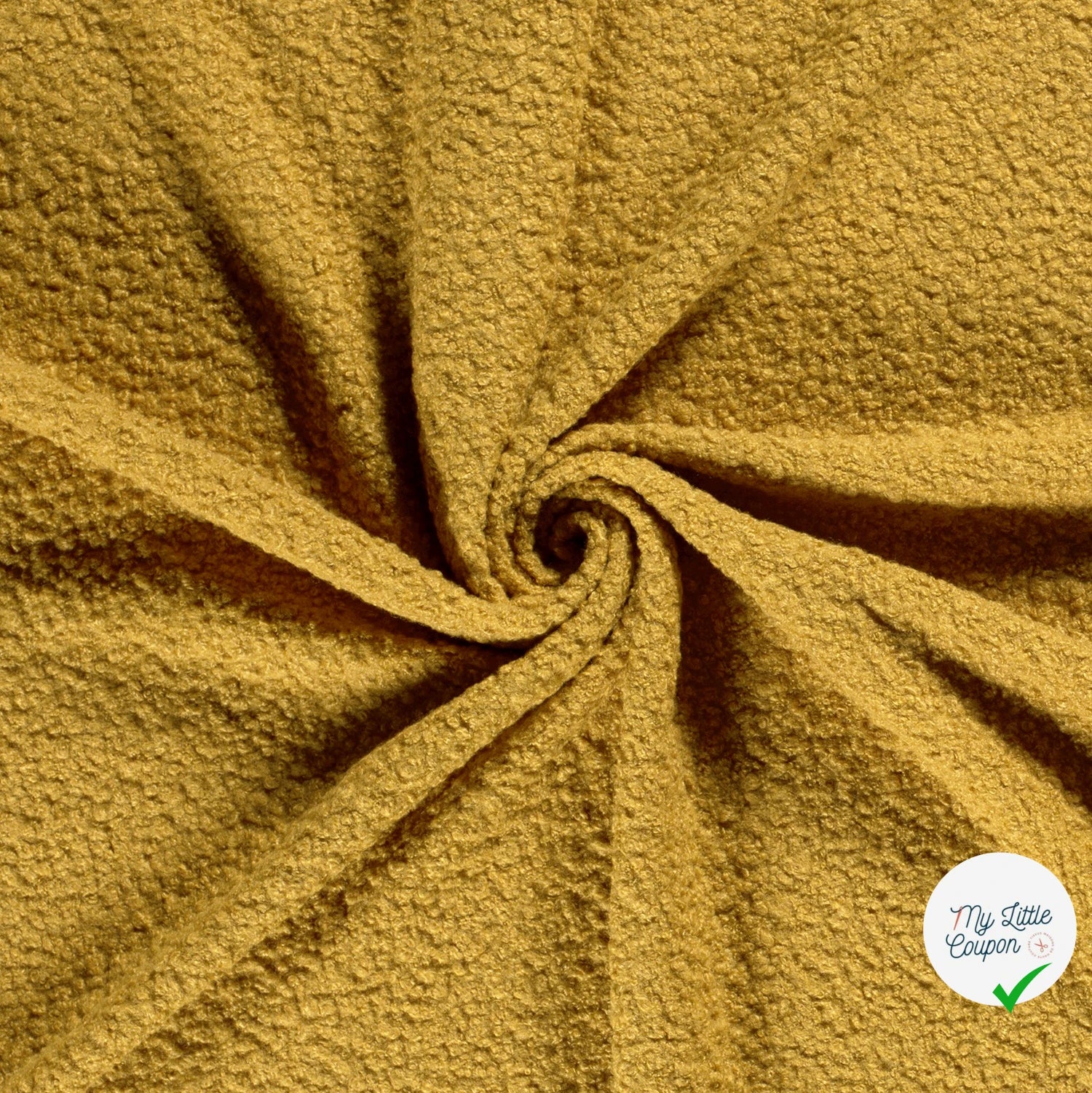 Bouclette stretch unie ocre