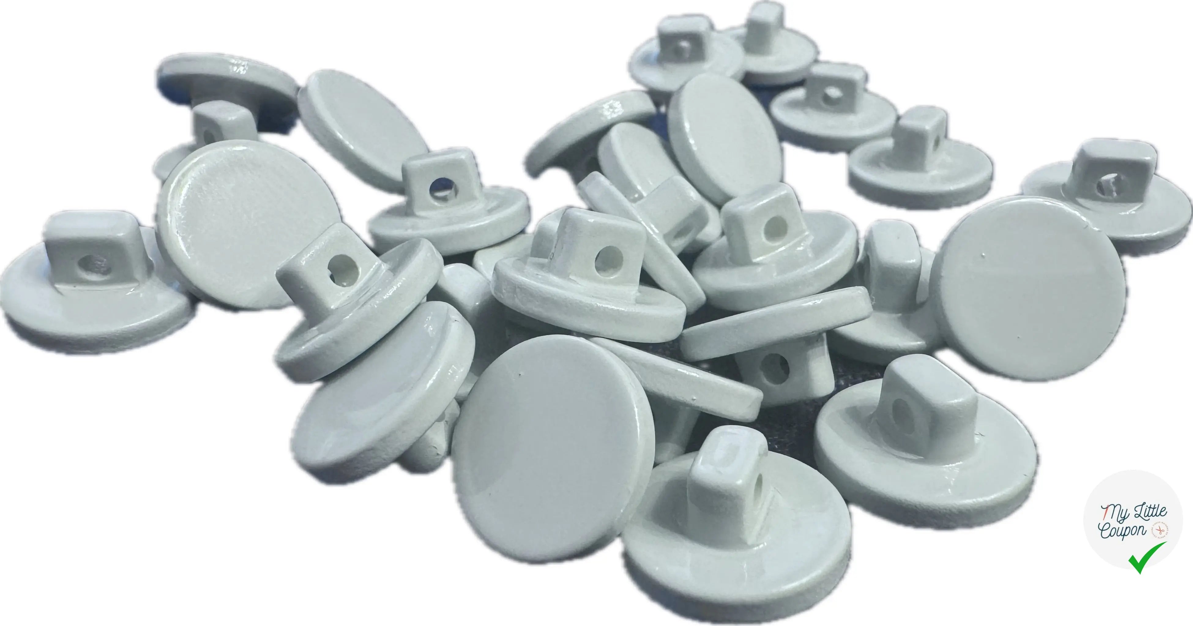 BOUTON À QUEUE GRIS BLEU 13MM - LOT DE 10 - My Little Coupon