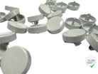 BOUTON EN MÉTAL À QUEUE BEIGE GRIS (lot de 5) - My Little Coupon