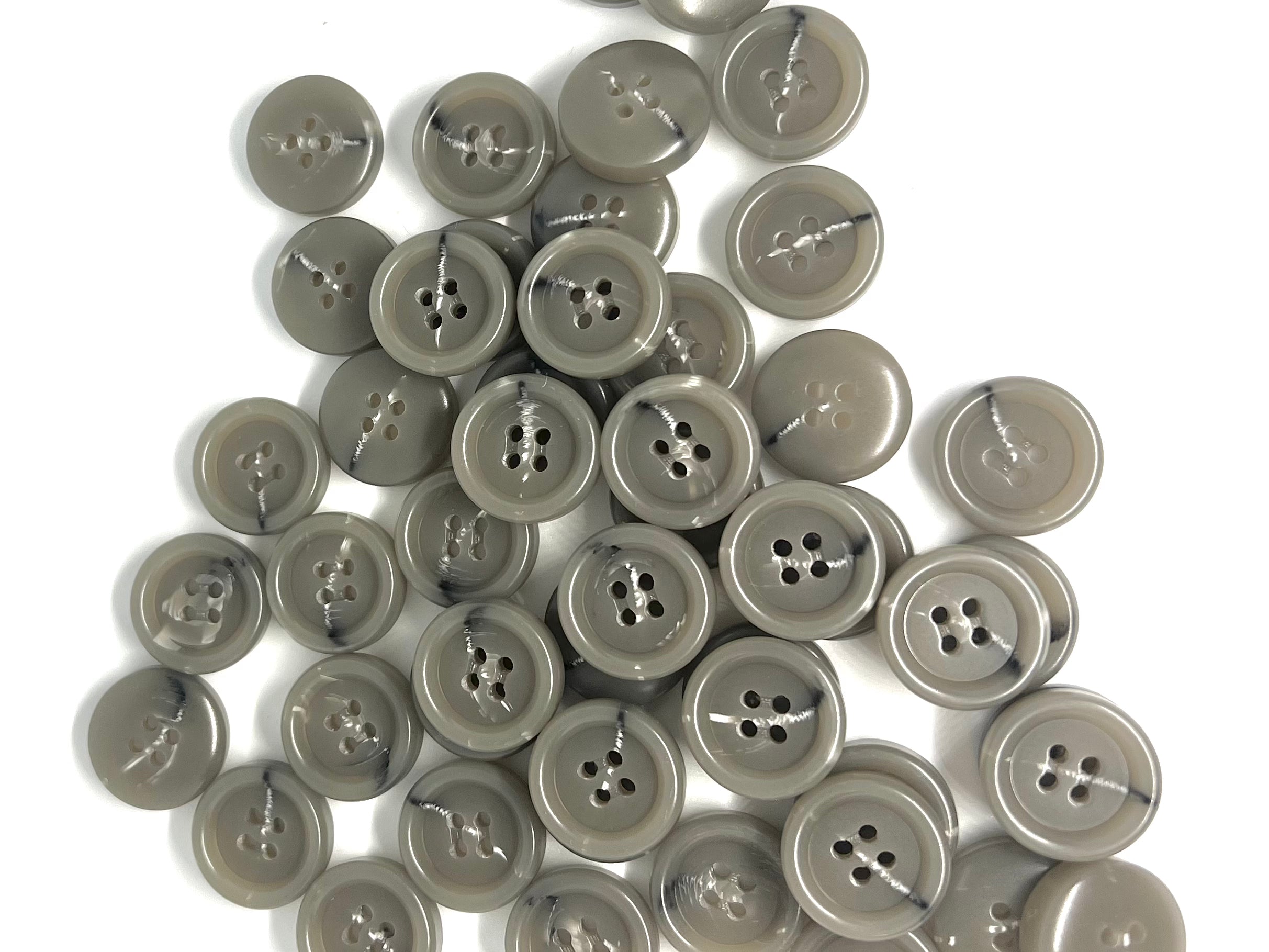 BOUTON GRIS KAKI MARBRÉ 20mm - lot de 2 - My Little Coupon