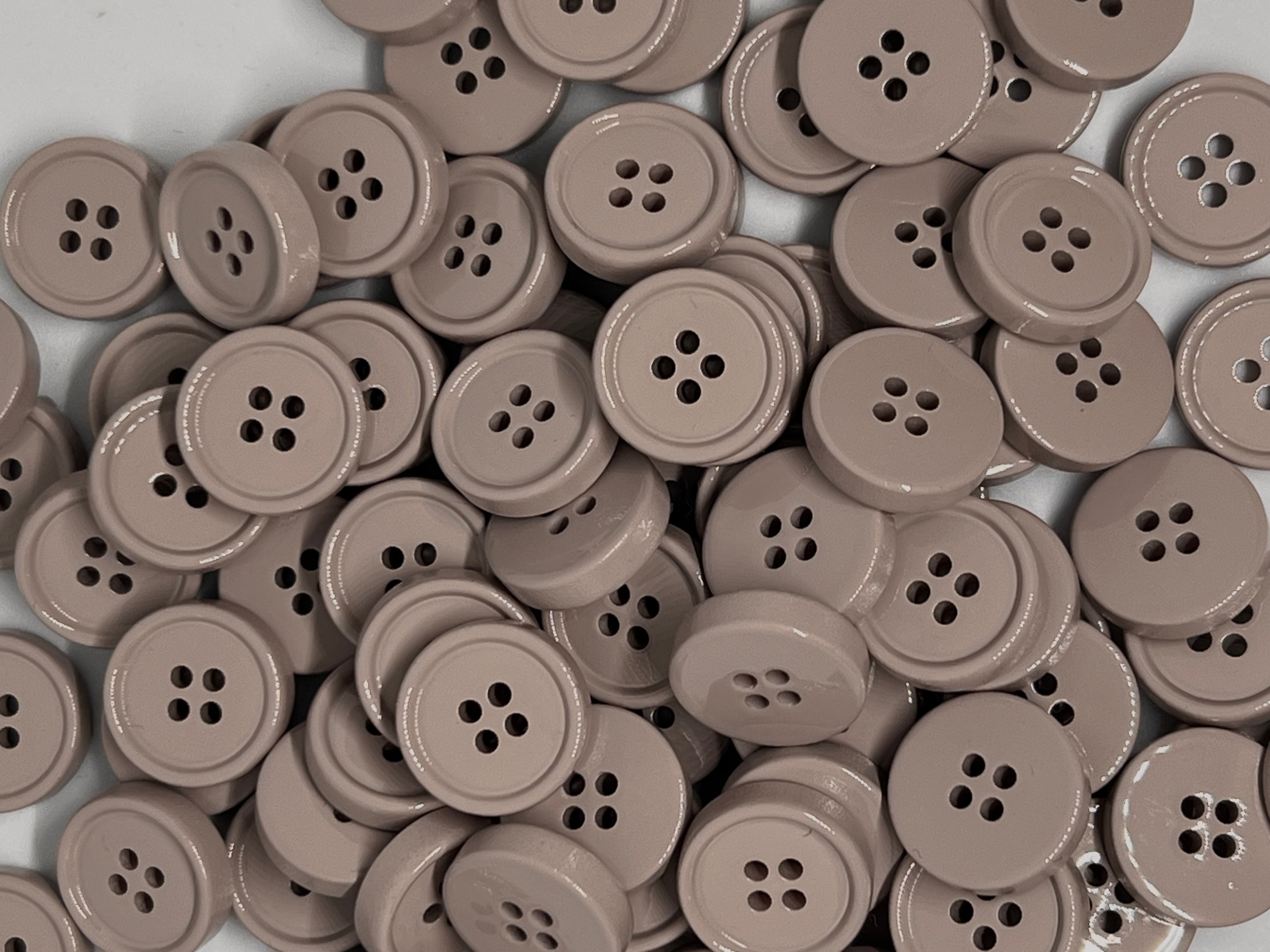 BOUTON GRIS LÉGÈREMENT ROSÉ 15MM - lot de 2 - My Little Coupon