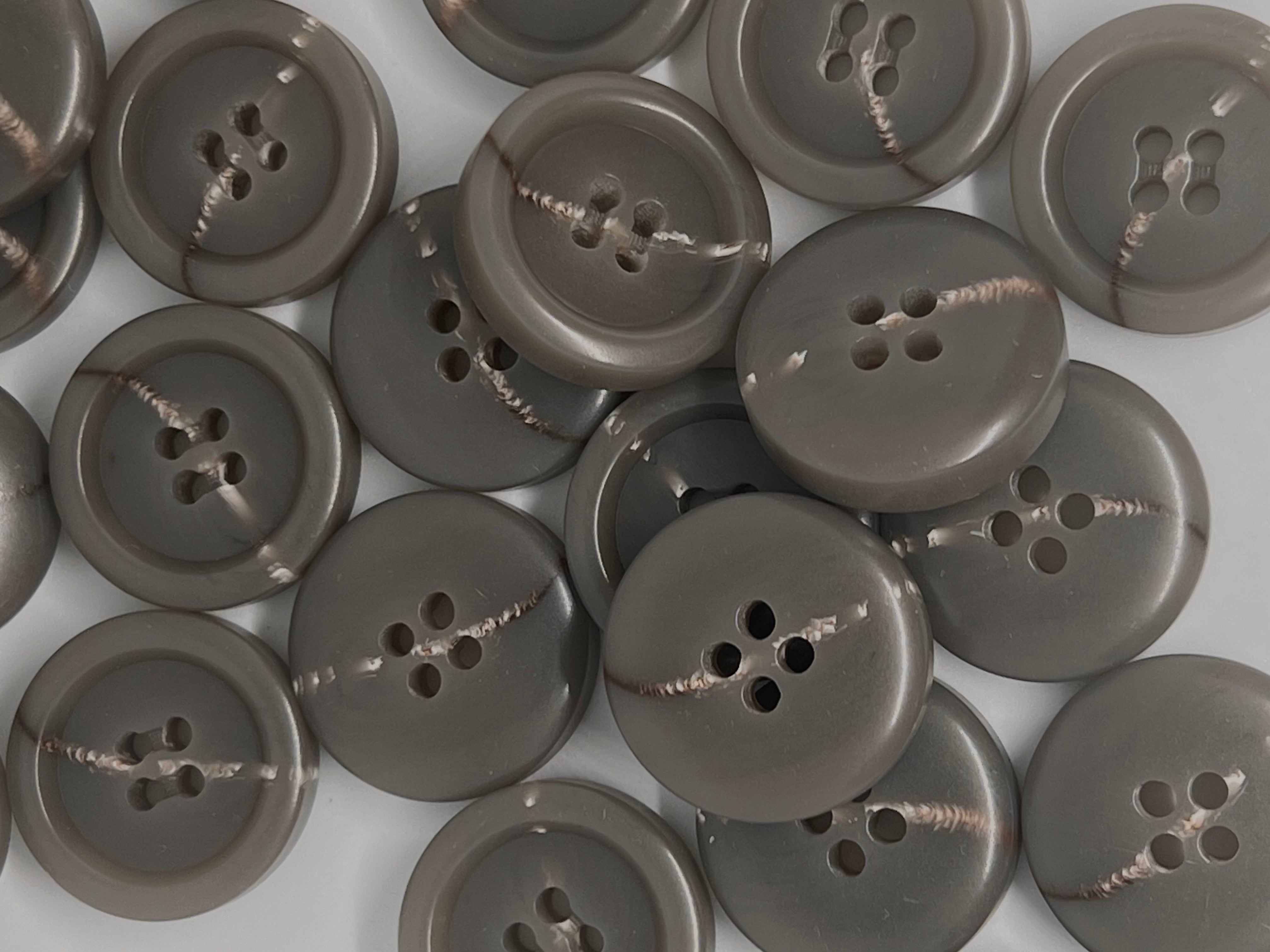 BOUTON GRIS MARBRÉ 28mm  - lot de 2 - My Little Coupon
