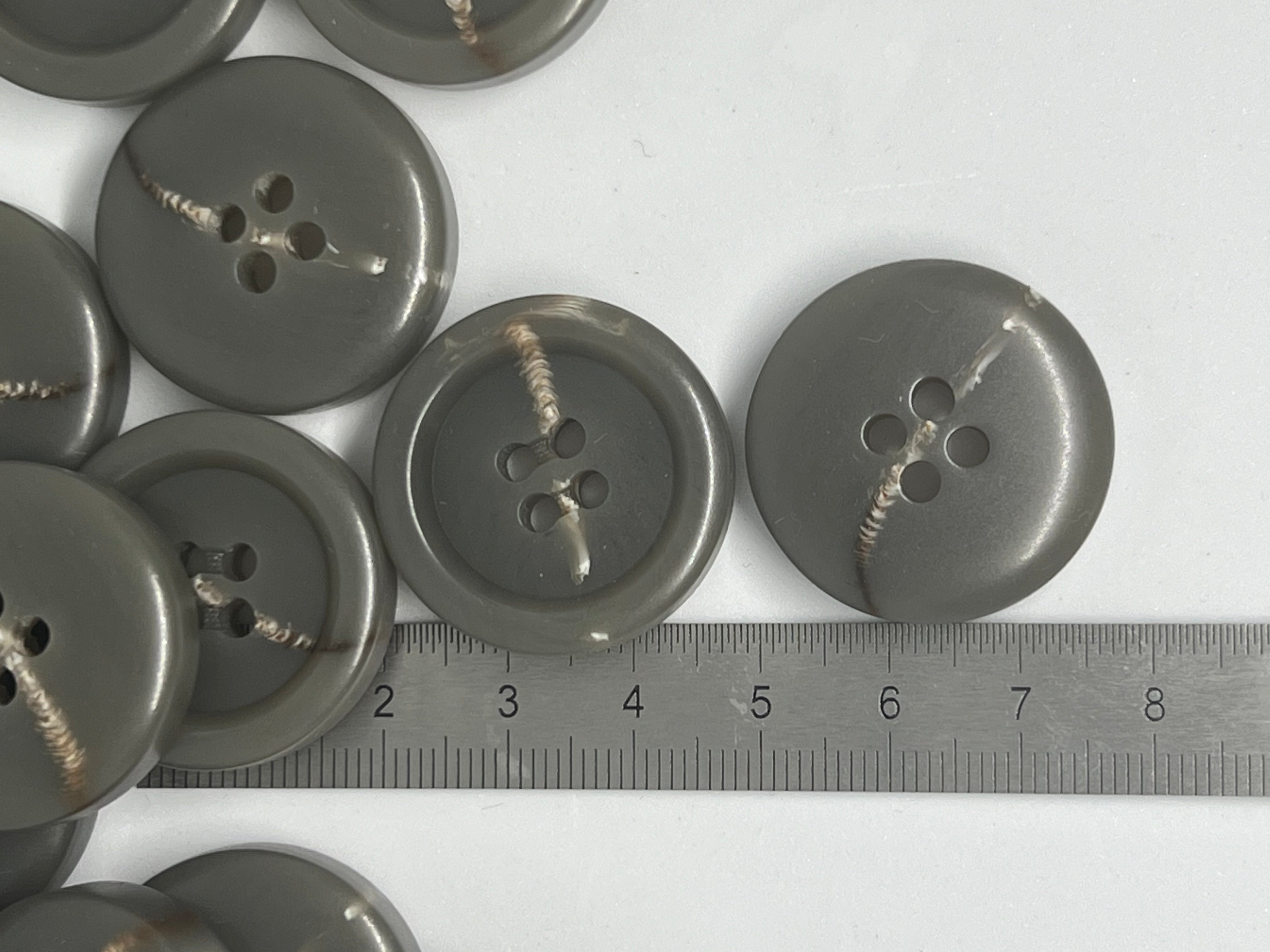 BOUTON GRIS MARBRÉ 28mm  - lot de 2 - My Little Coupon