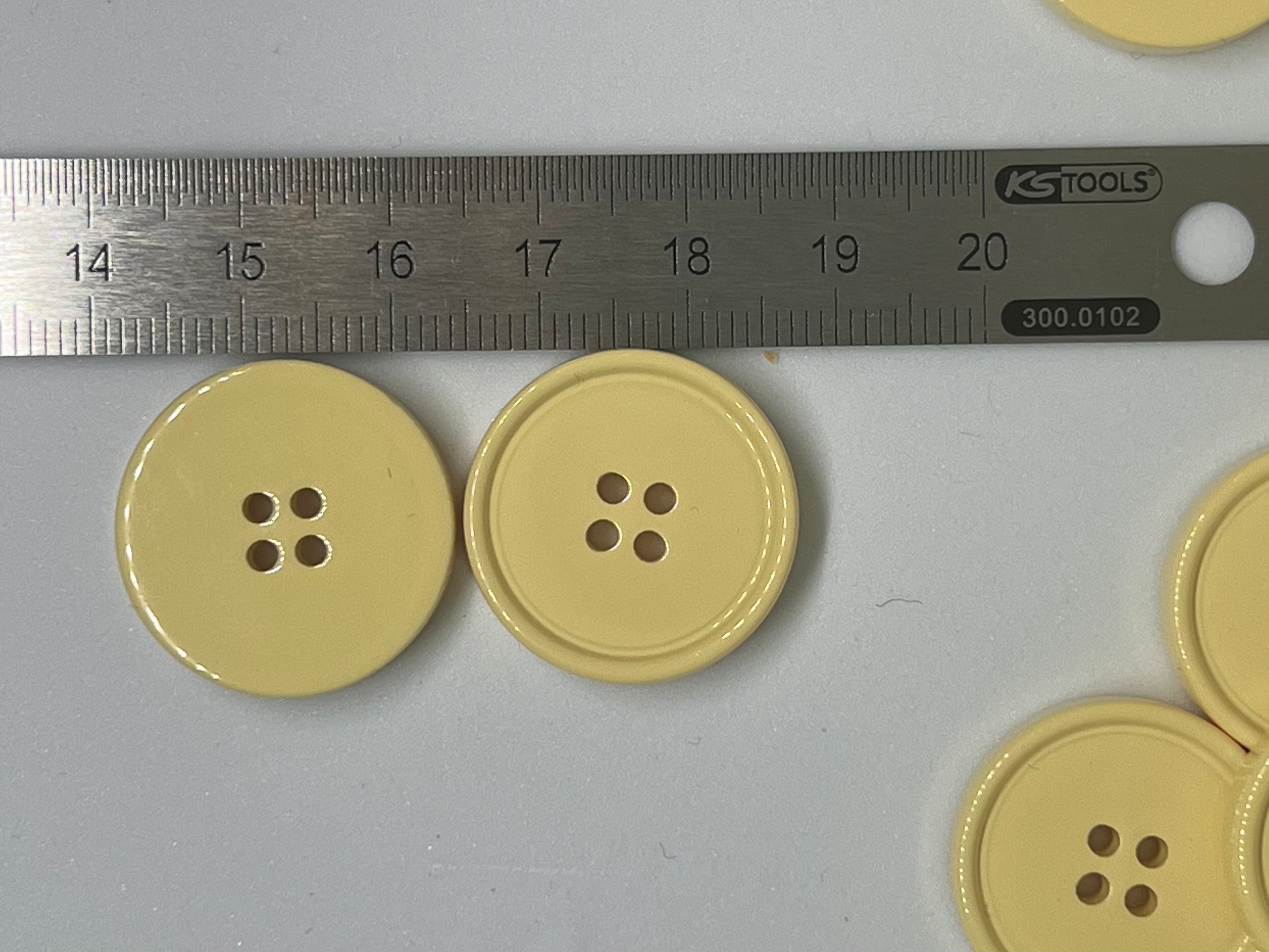 BOUTON JAUNE VINTAGE 23mm - lot de 2 - My Little Coupon