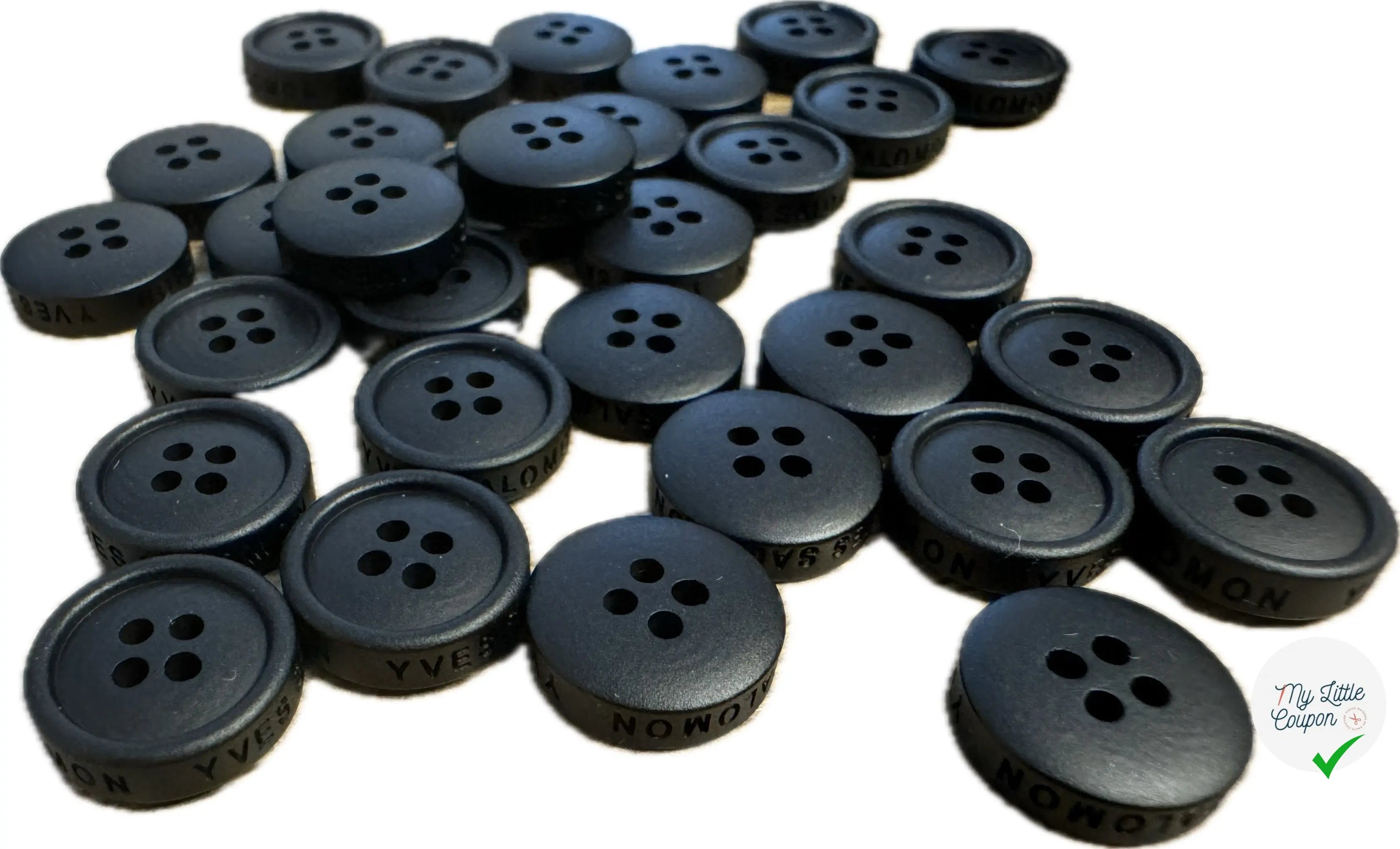 BOUTON NOIR CHIC 13MM - LOT DE 10 - My Little Coupon