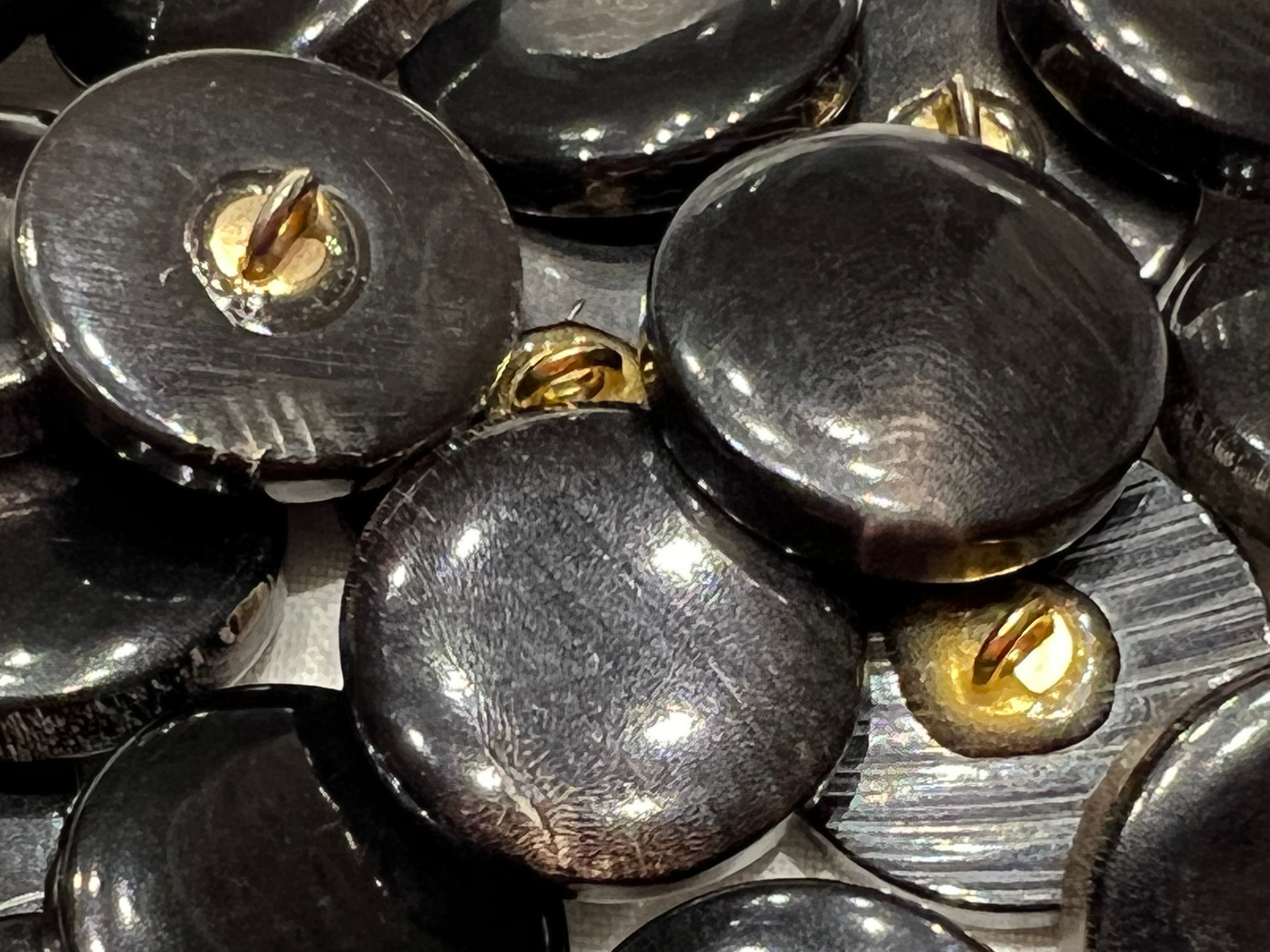 BOUTON NOIR Marbré (lot de 6) 22mm - My Little Coupon