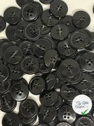 BOUTON NOIR VERNIS 15MM - LOT DE 2 - My Little Coupon
