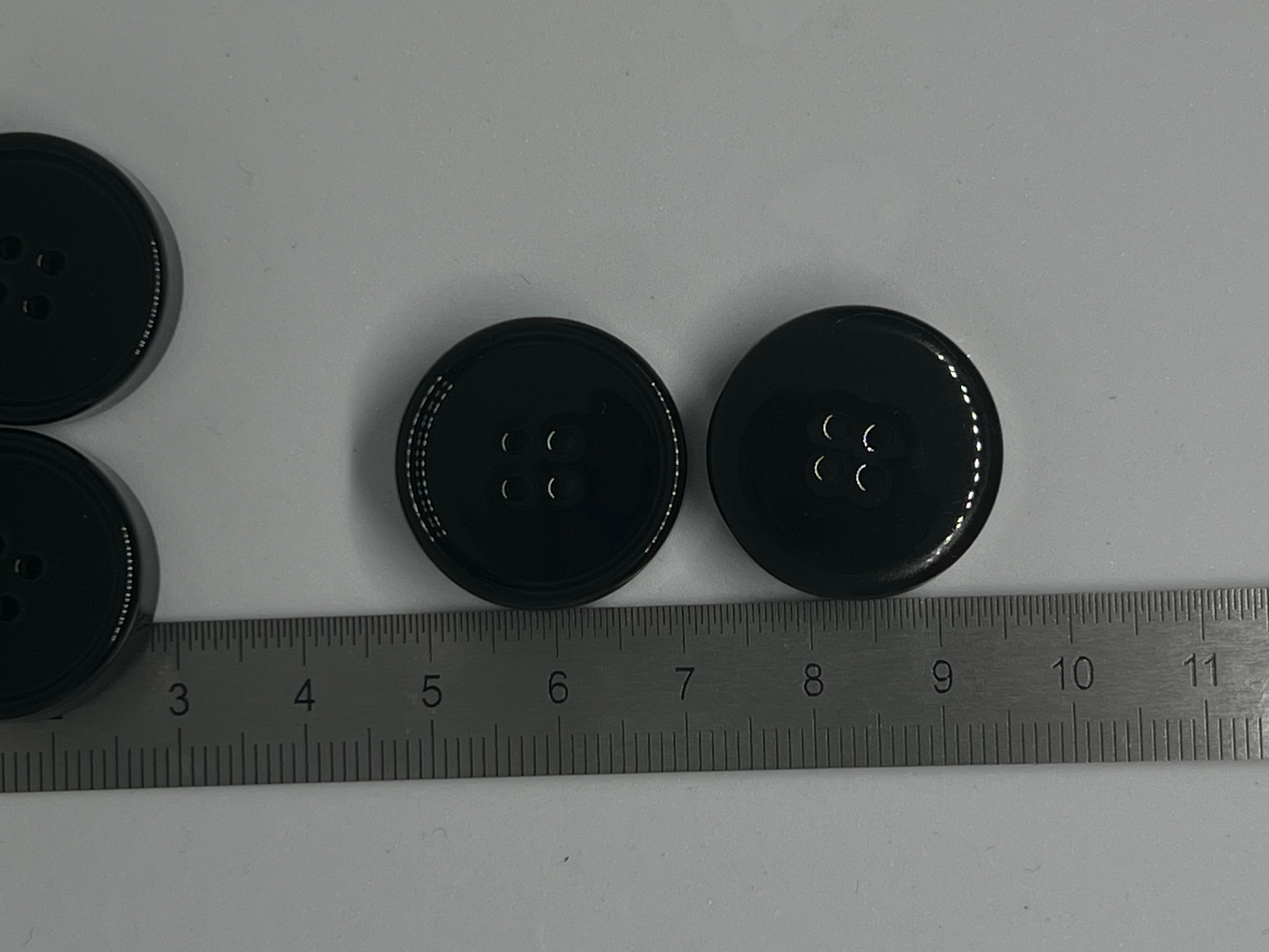 BOUTON NOIR VERNIS 22mm - lot de 2 - My Little Coupon