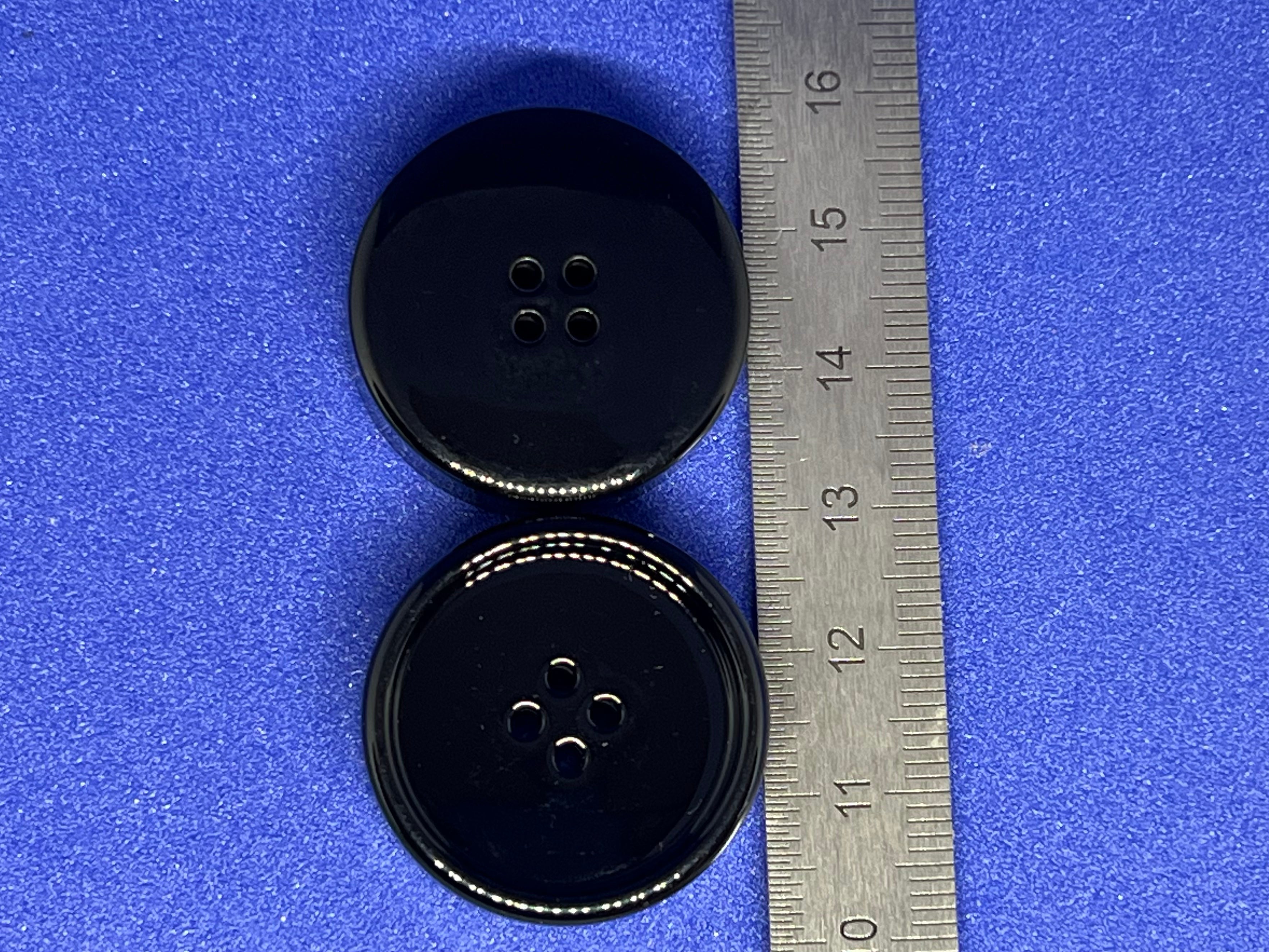 BOUTON NOIR VERNIS 28mm - lot de 2 - My Little Coupon