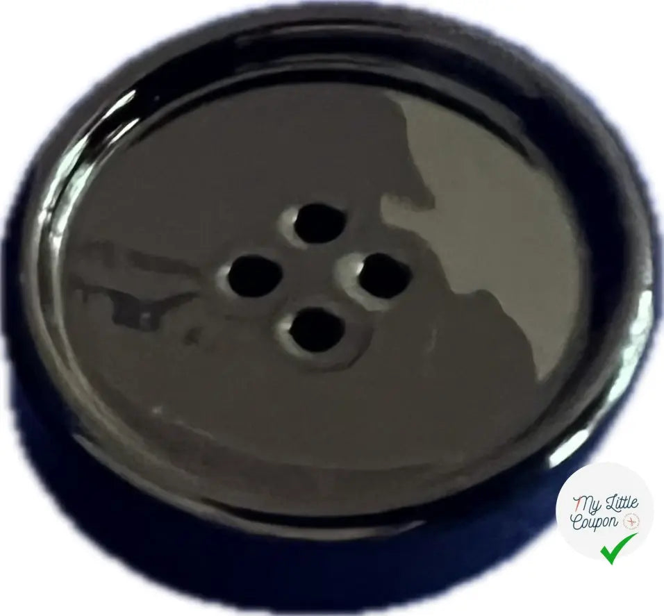 BOUTON NOIR VERNIS 28mm - lot de 2 - My Little Coupon