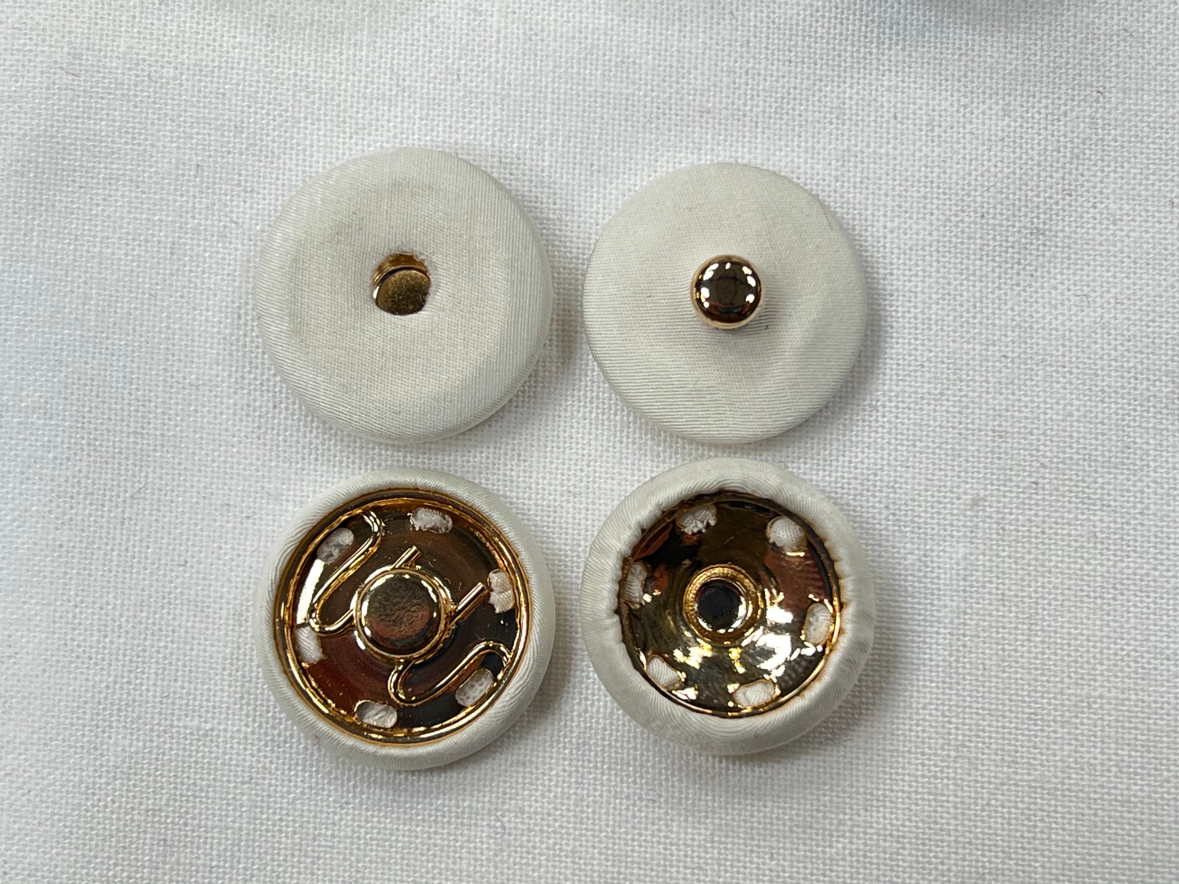 BOUTON PRESSION RECOUVERT À COUDRE BLANC (LOT DE 6) - My Little Coupon