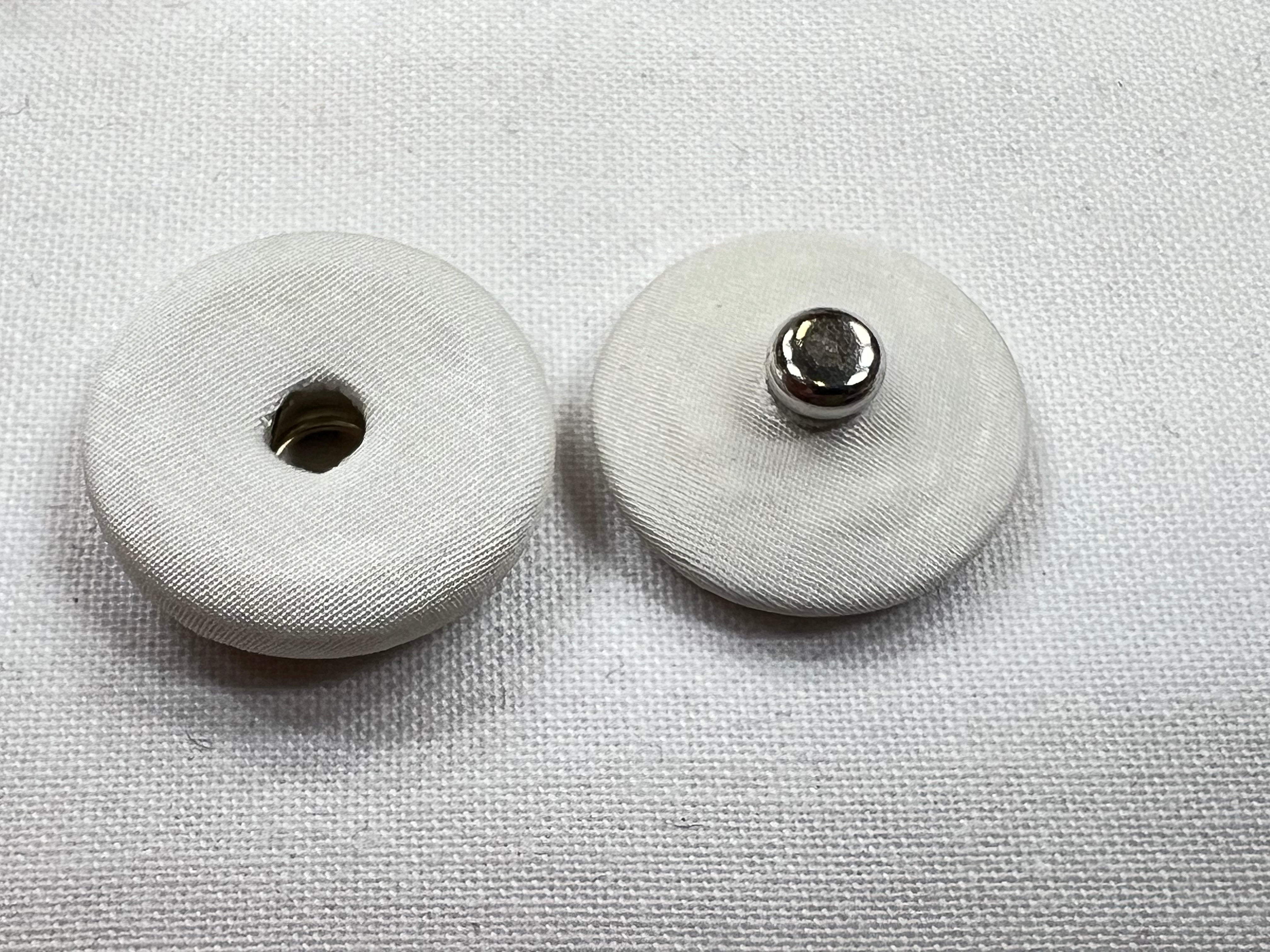 BOUTON PRESSION RECOUVERT À COUDRE BLANC (LOT DE 6) - My Little Coupon