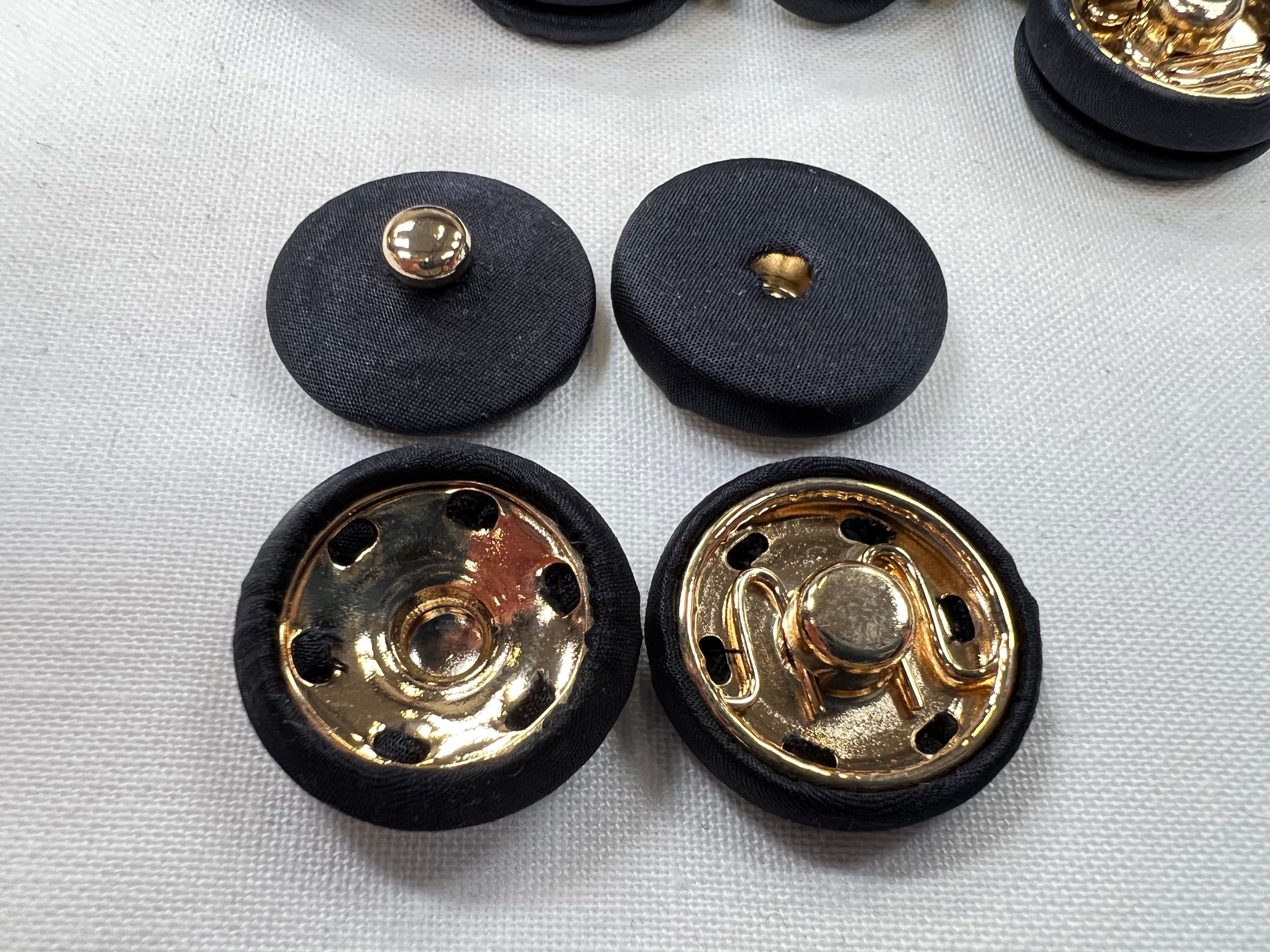 BOUTON PRESSION RECOUVERT À COUDRE MARINE (LOT DE 6) - My Little Coupon