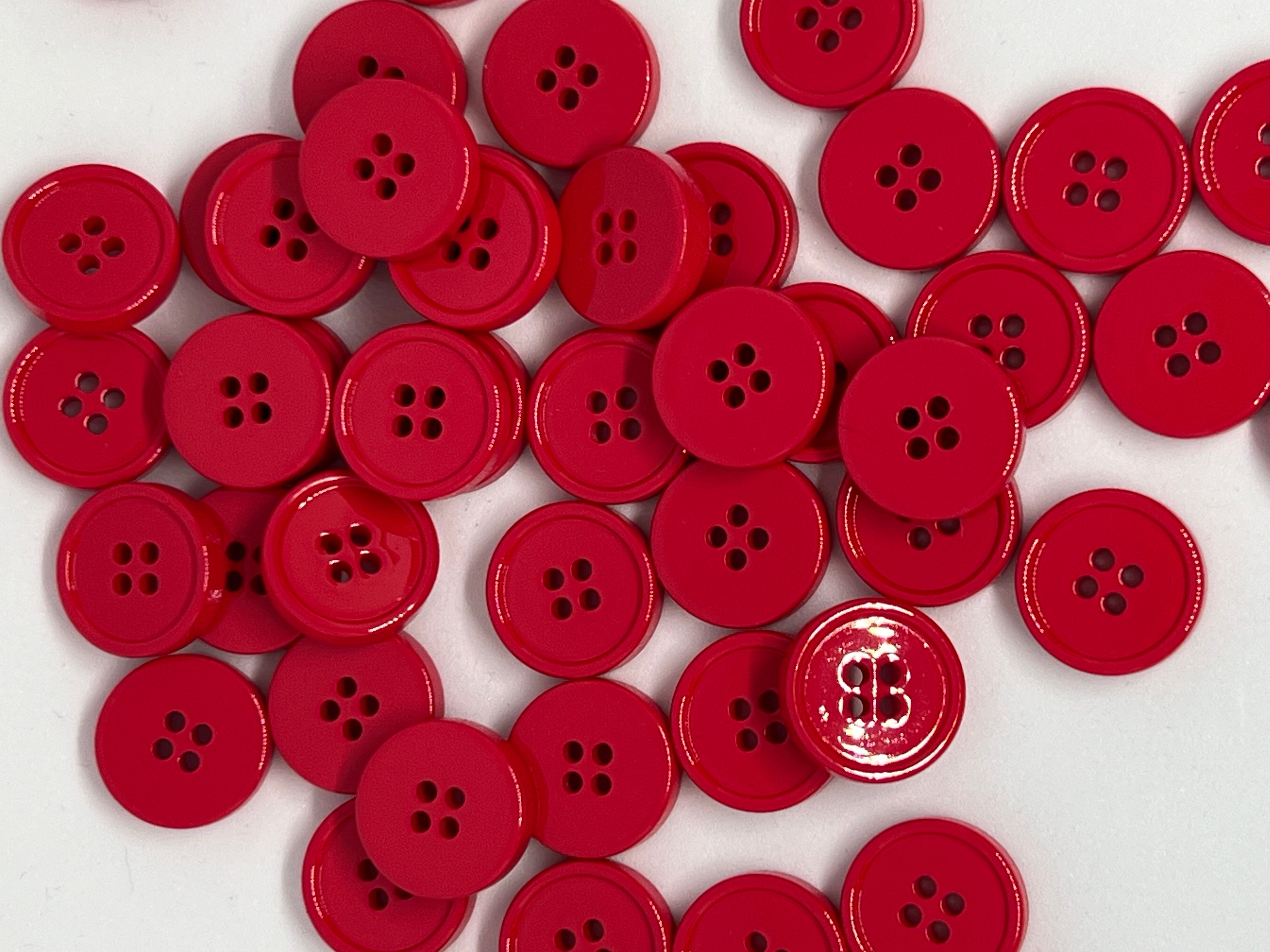 BOUTON ROUGE 15mm - lot de 2 - My Little Coupon