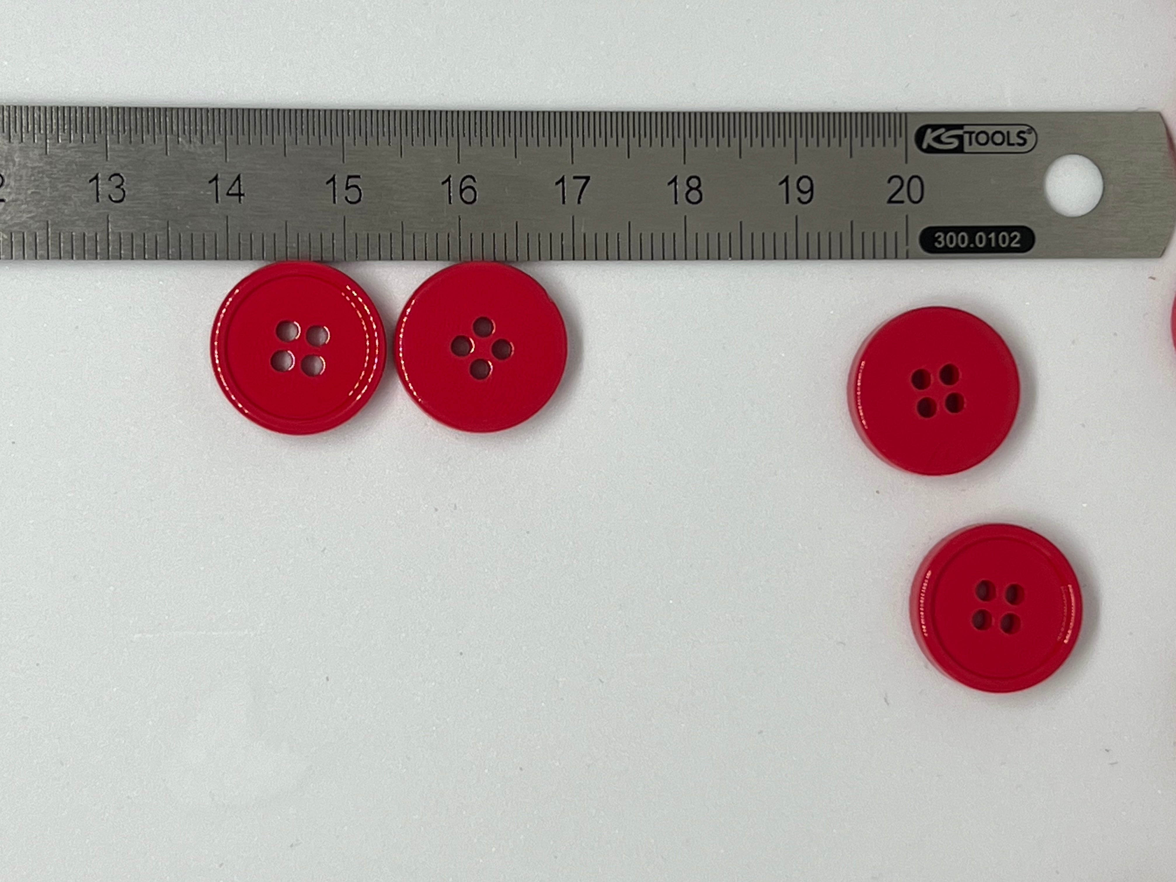 BOUTON ROUGE 15mm - lot de 2 - My Little Coupon