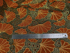 BROCART ARGENTÉ FEUILLAGES ORANGE GOLD - My Little Coupon