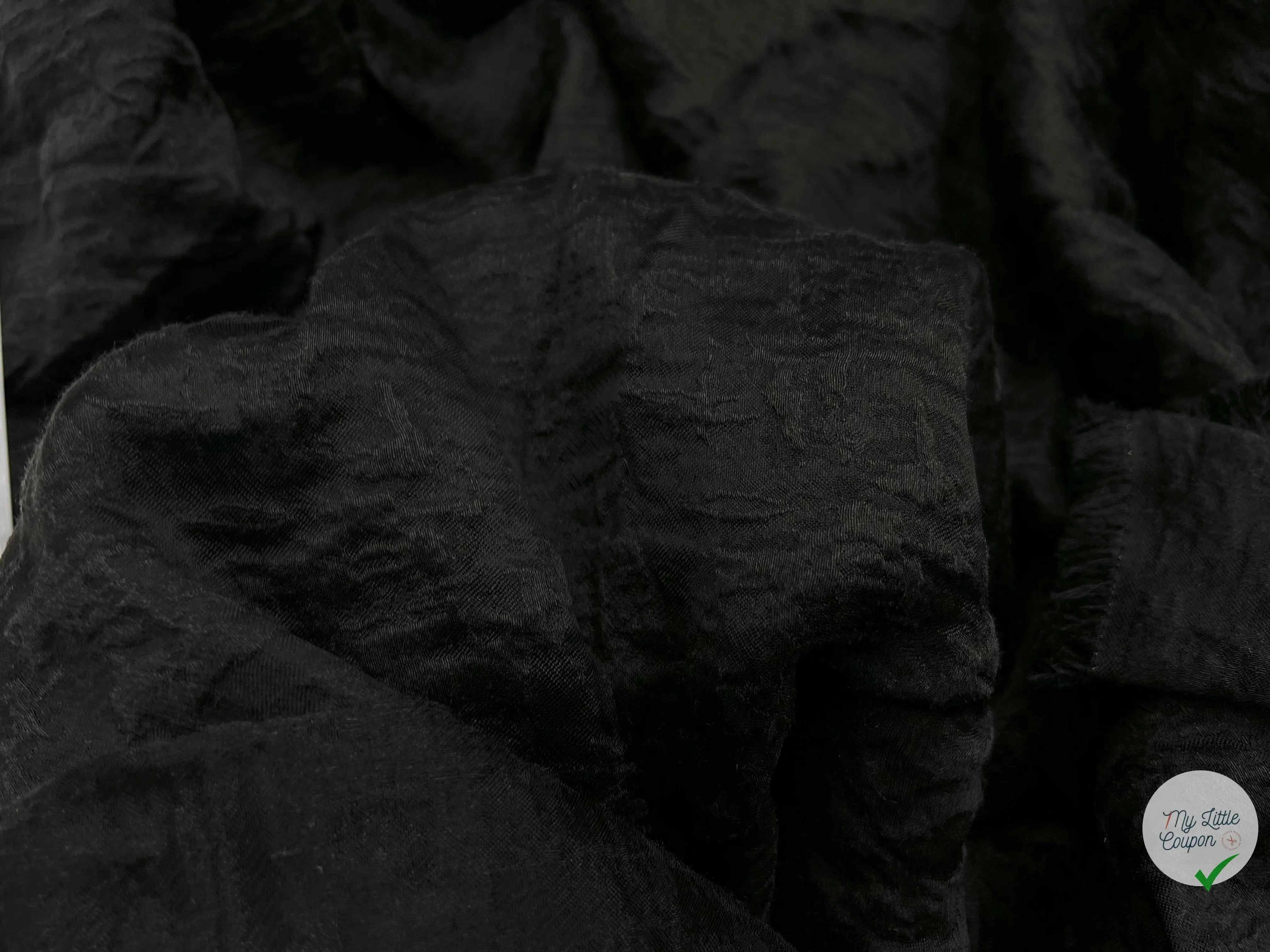 BROCHÉ JACQUARD NOIR - My Little Coupon - tissu - coudre
