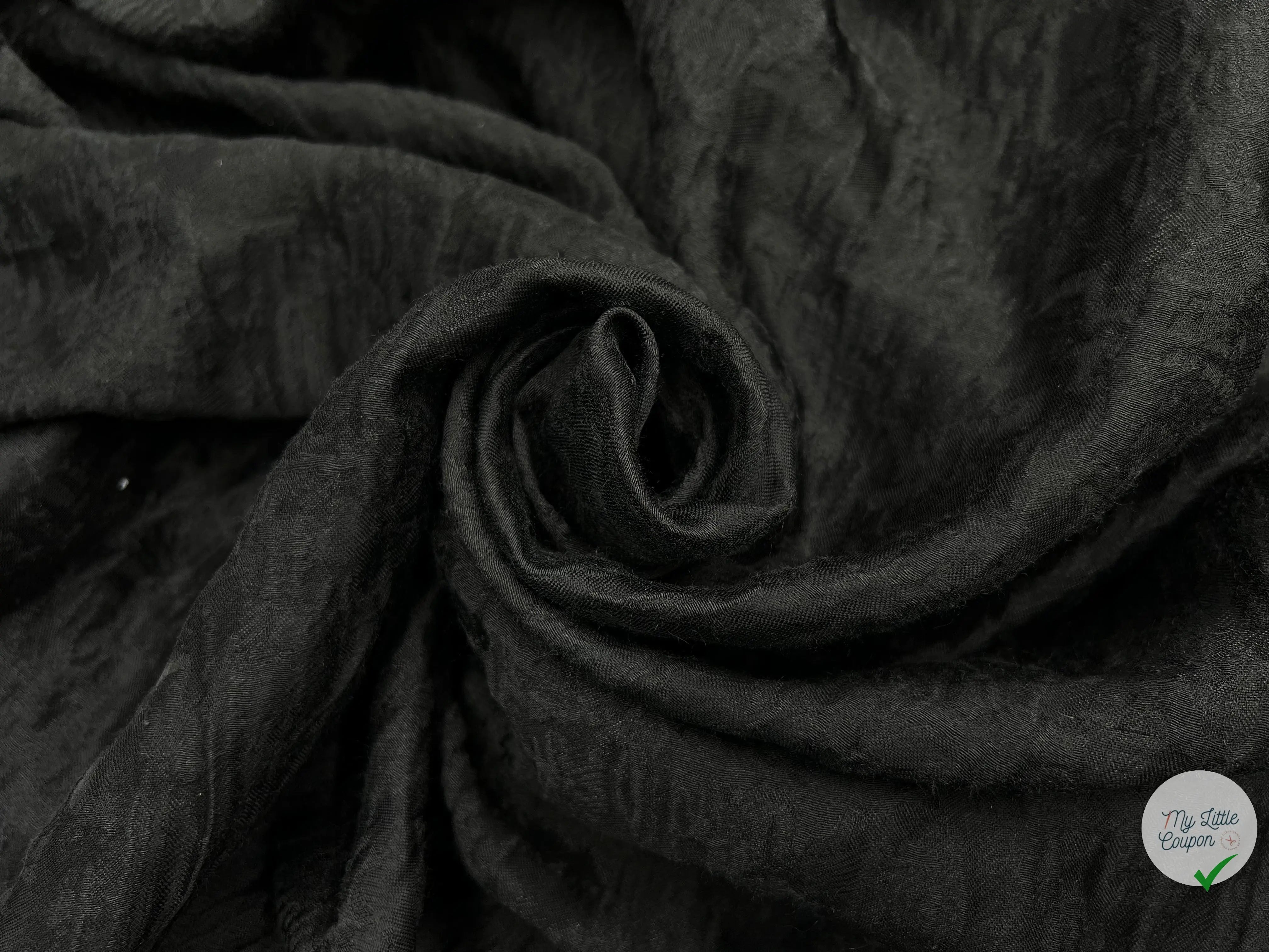 BROCHÉ JACQUARD NOIR - My Little Coupon - tissu - coudre