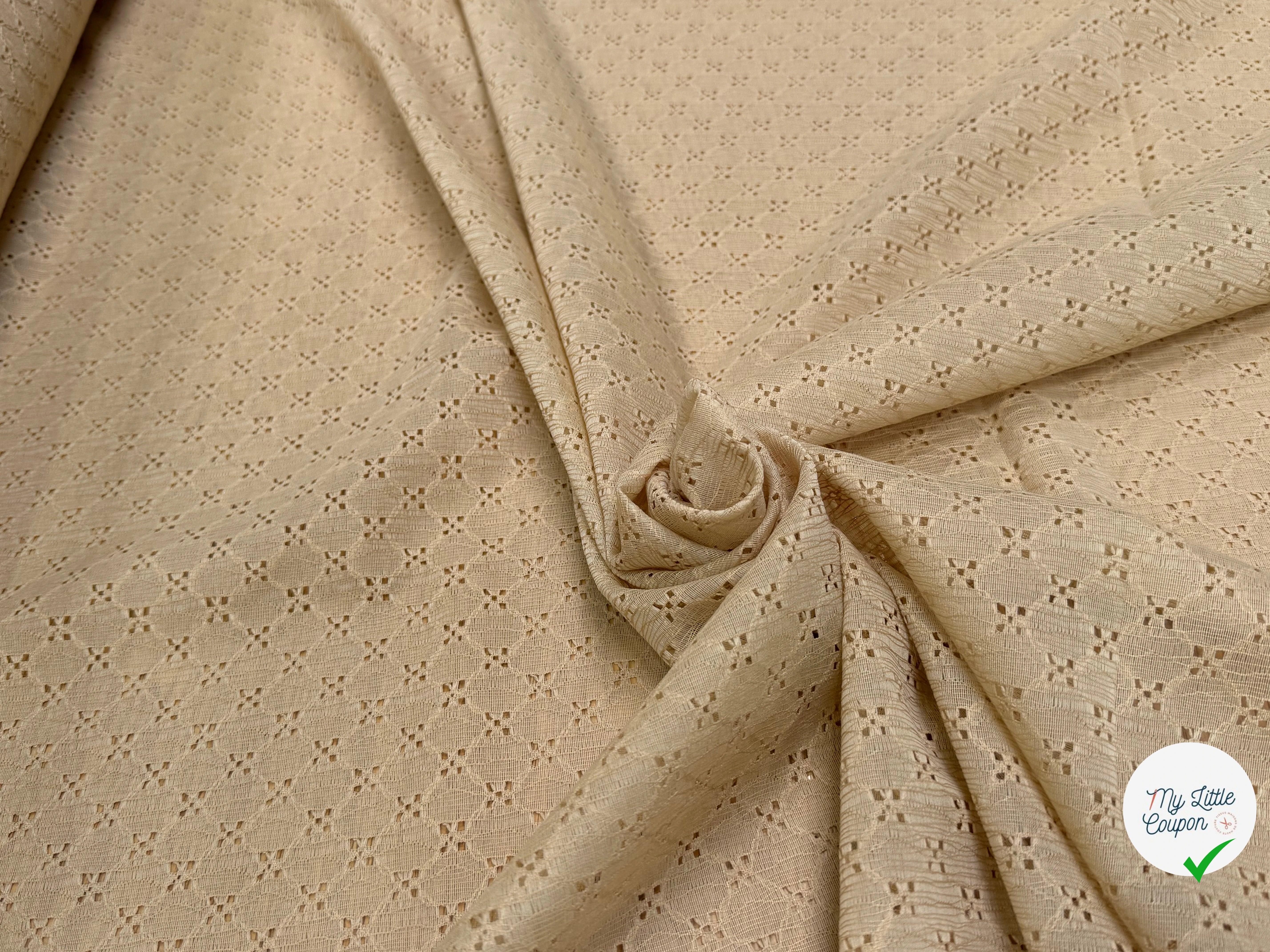 BRODERIE ANGLAISE BEIGE - My Little Coupon