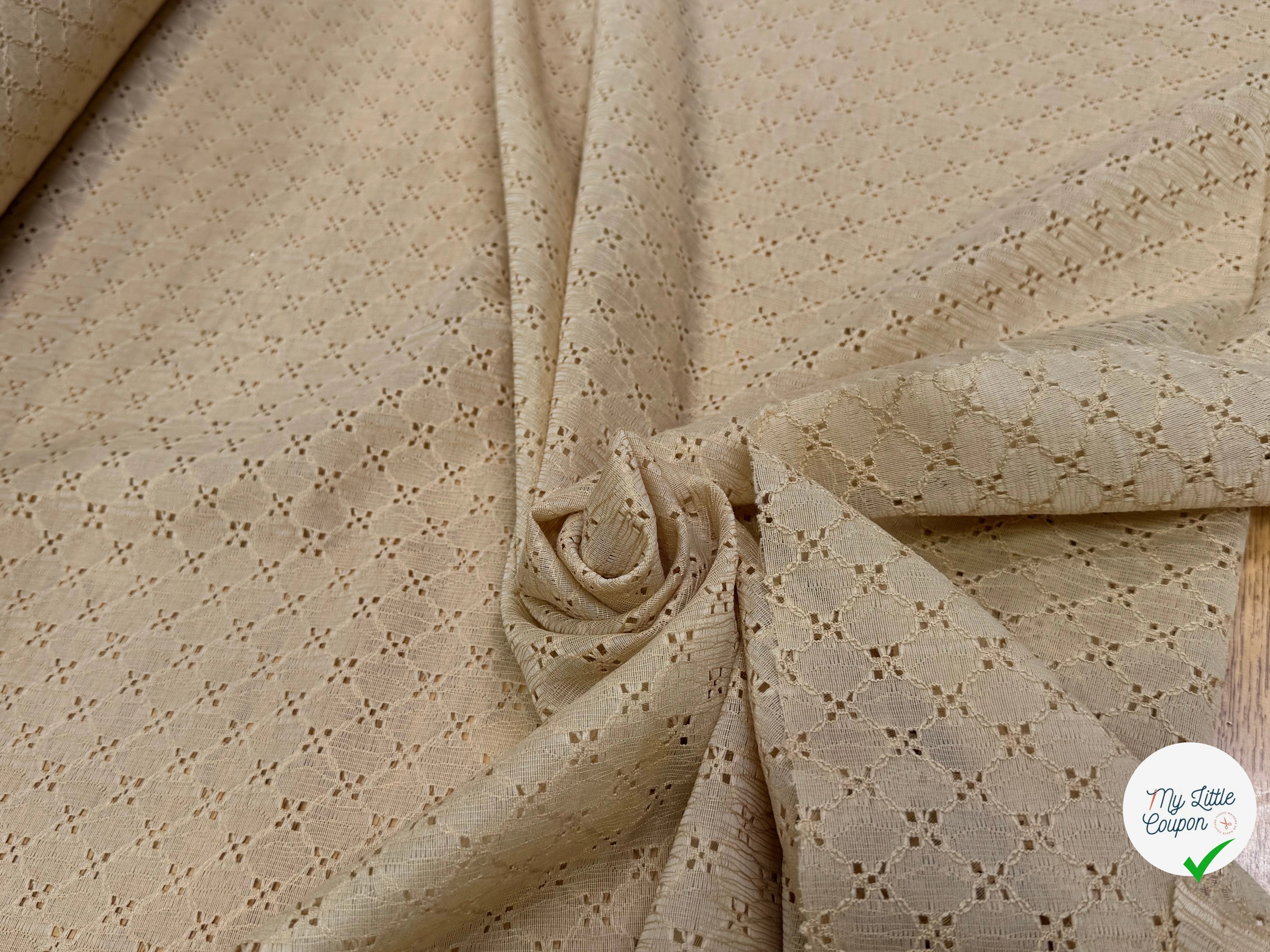 BRODERIE ANGLAISE BEIGE - My Little Coupon