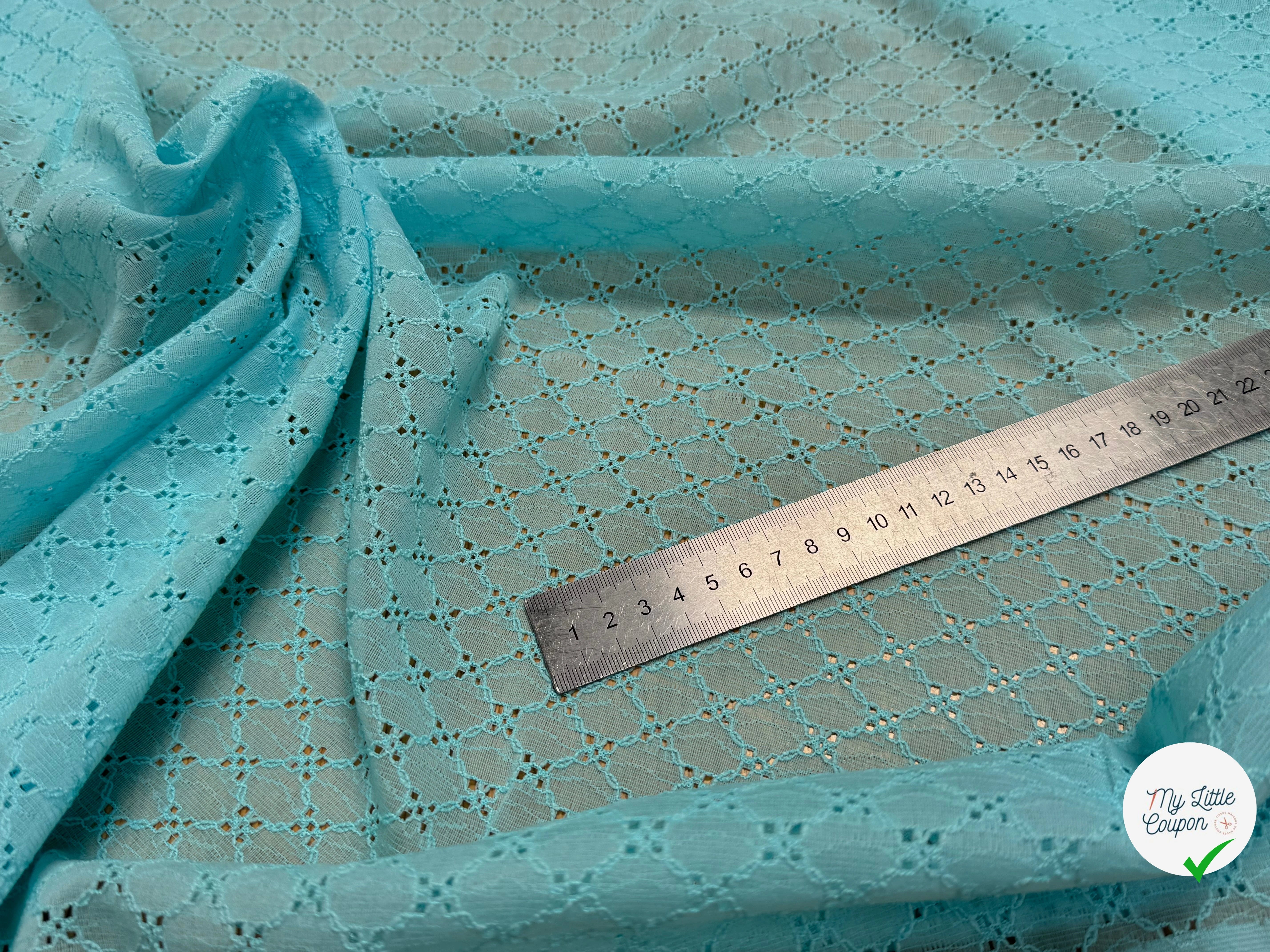 BRODERIE ANGLAISE BLEU AZURIN - My Little Coupon