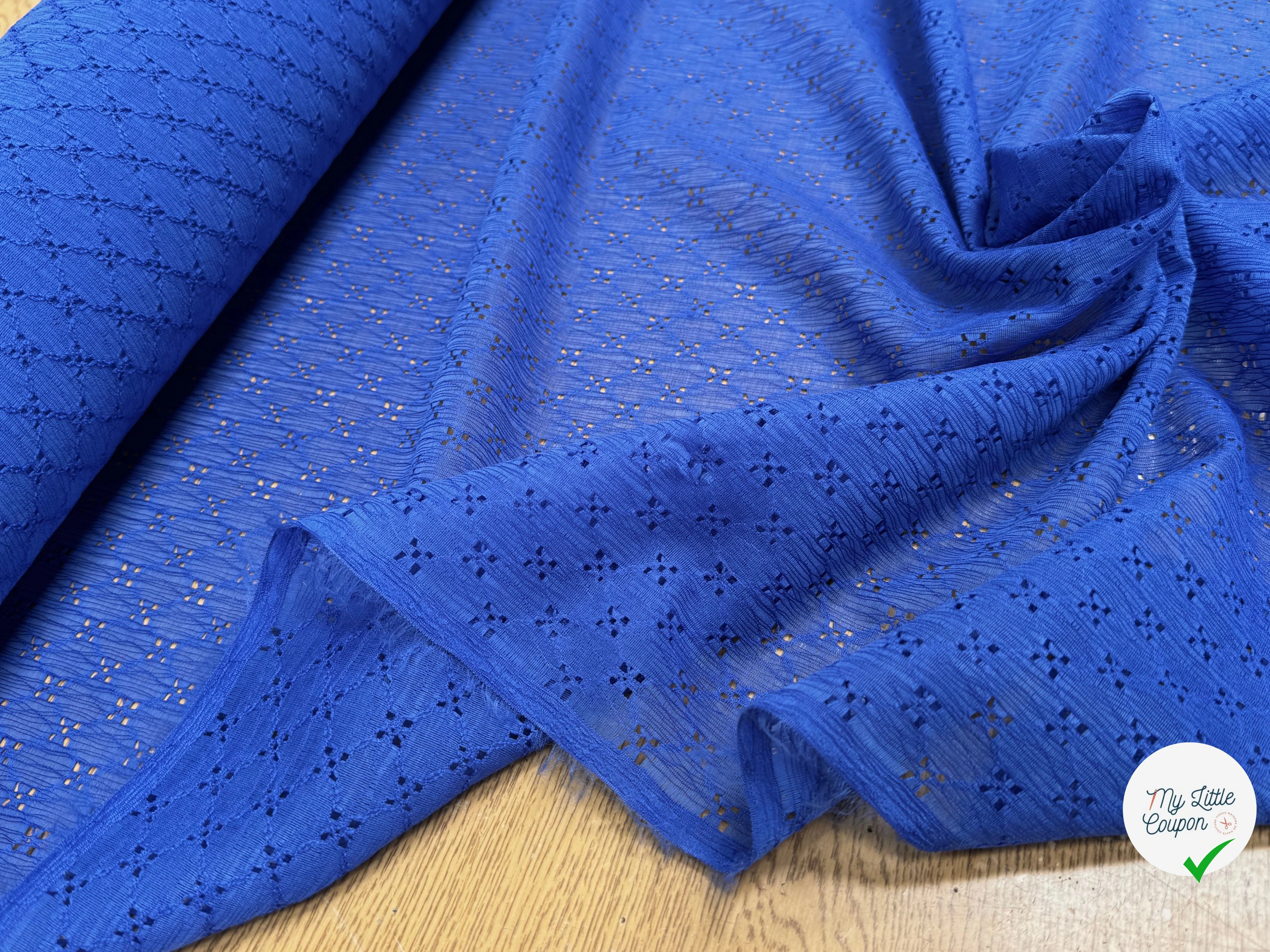 BRODERIE ANGLAISE BLEU ROI - My Little Coupon