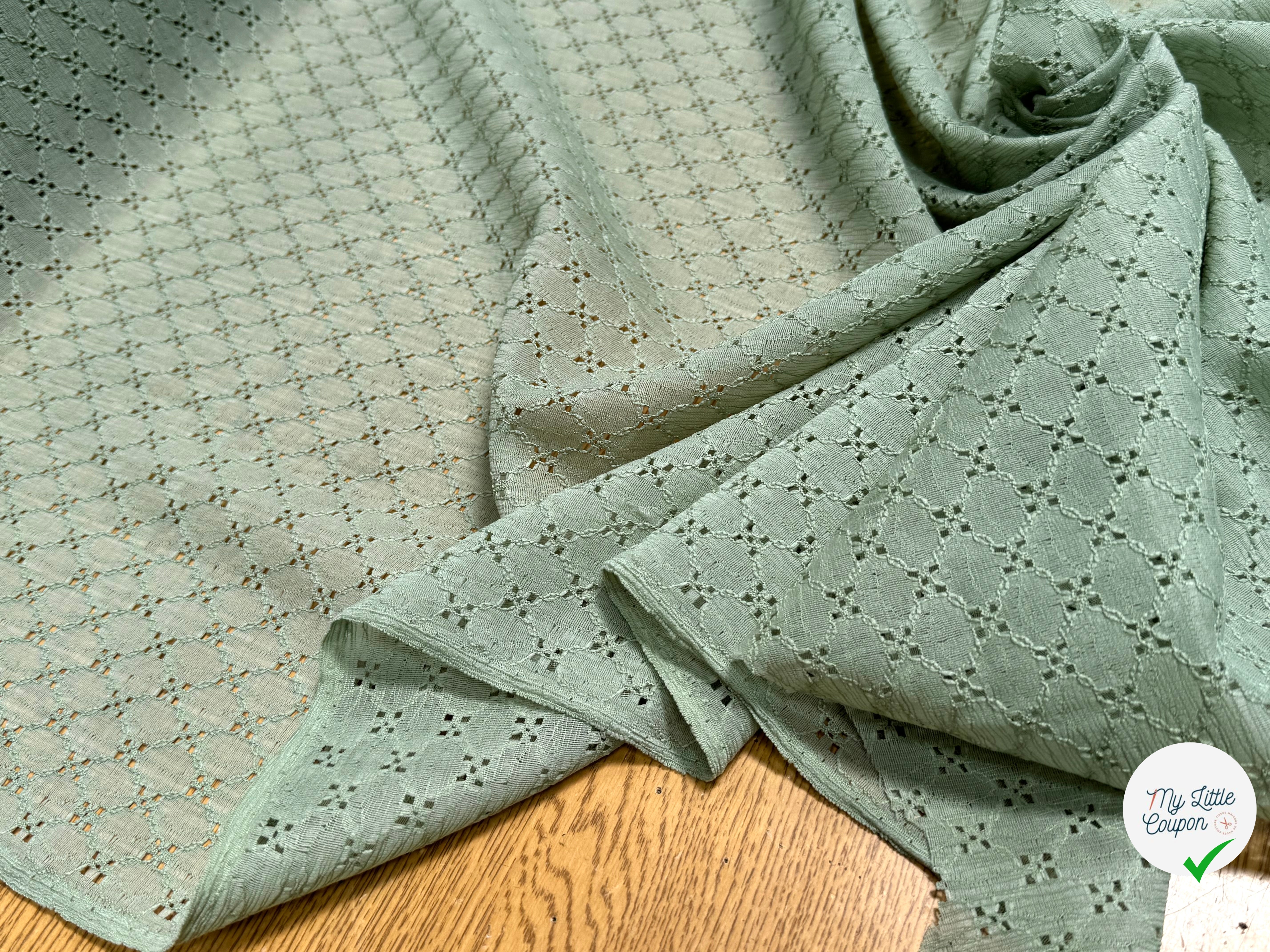 BRODERIE ANGLAISE VERT CÉLADON - My Little Coupon