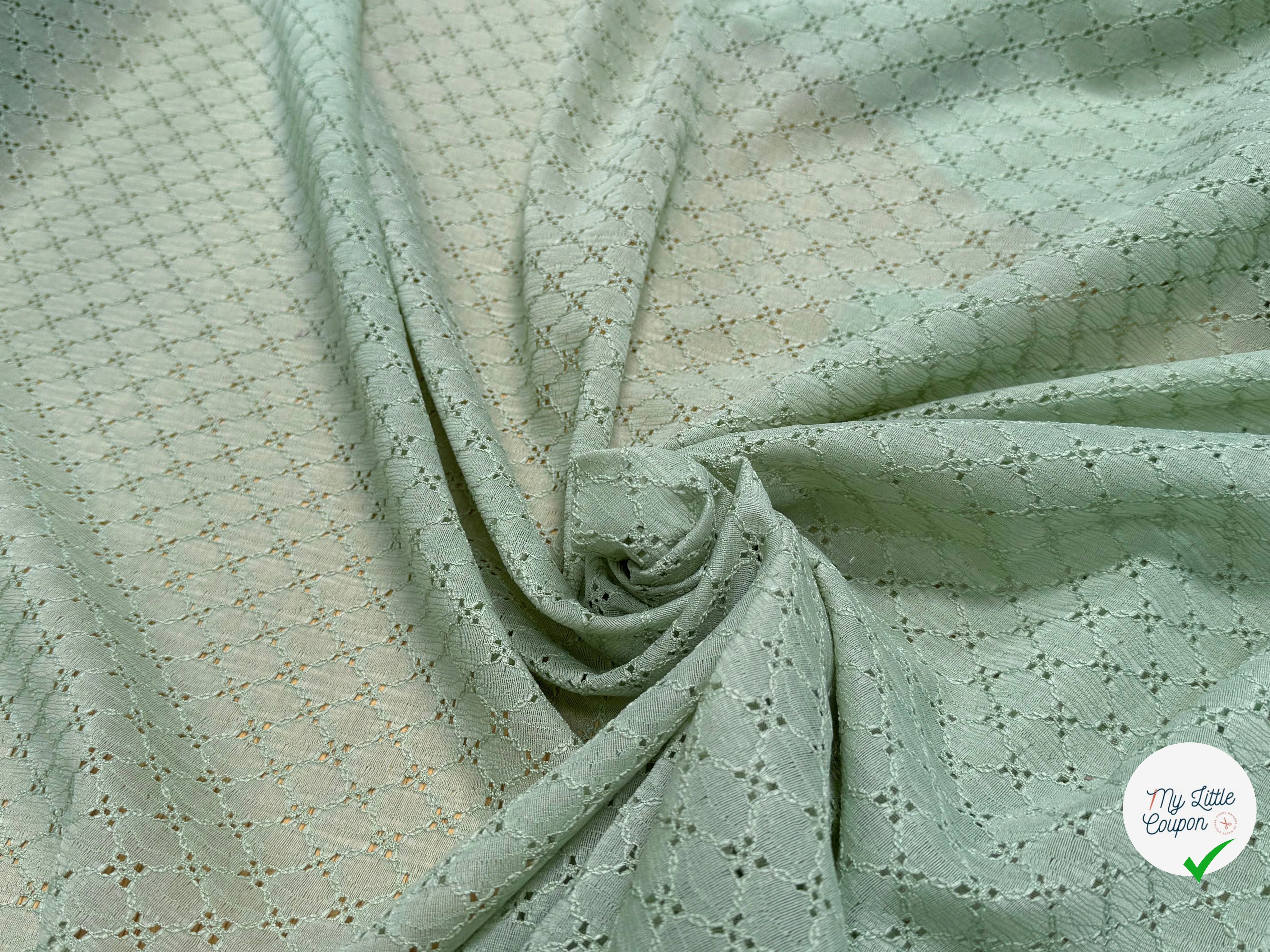 BRODERIE ANGLAISE VERT CÉLADON - My Little Coupon