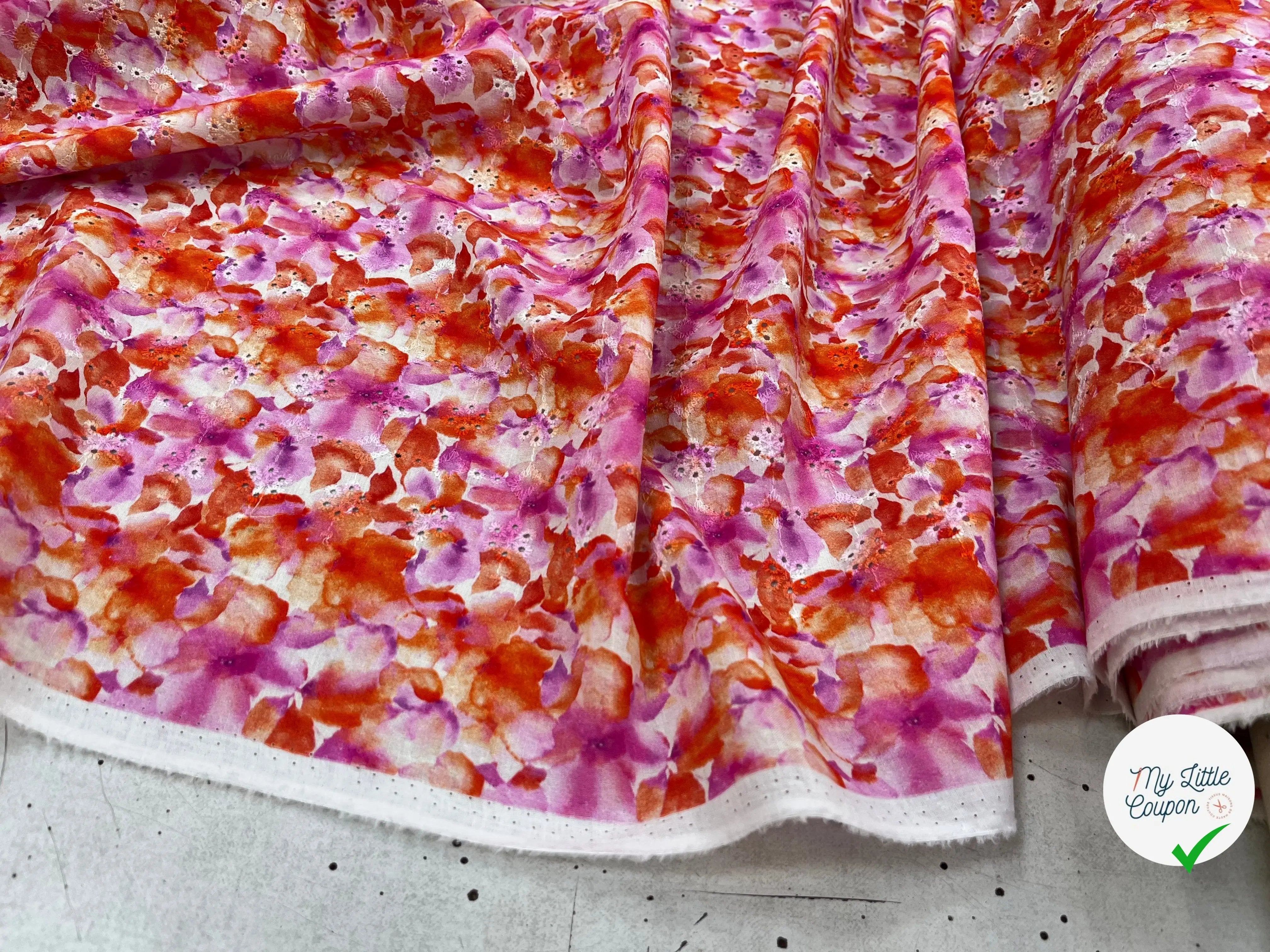 BRODERIE COTON BRODÉ DIGITAL FLOWER ROUGE - My Little Coupon