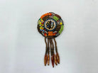 BRODERIE PERLÉE CERCLE ORANGE ET VERT - My Little Coupon - tissu - coudre