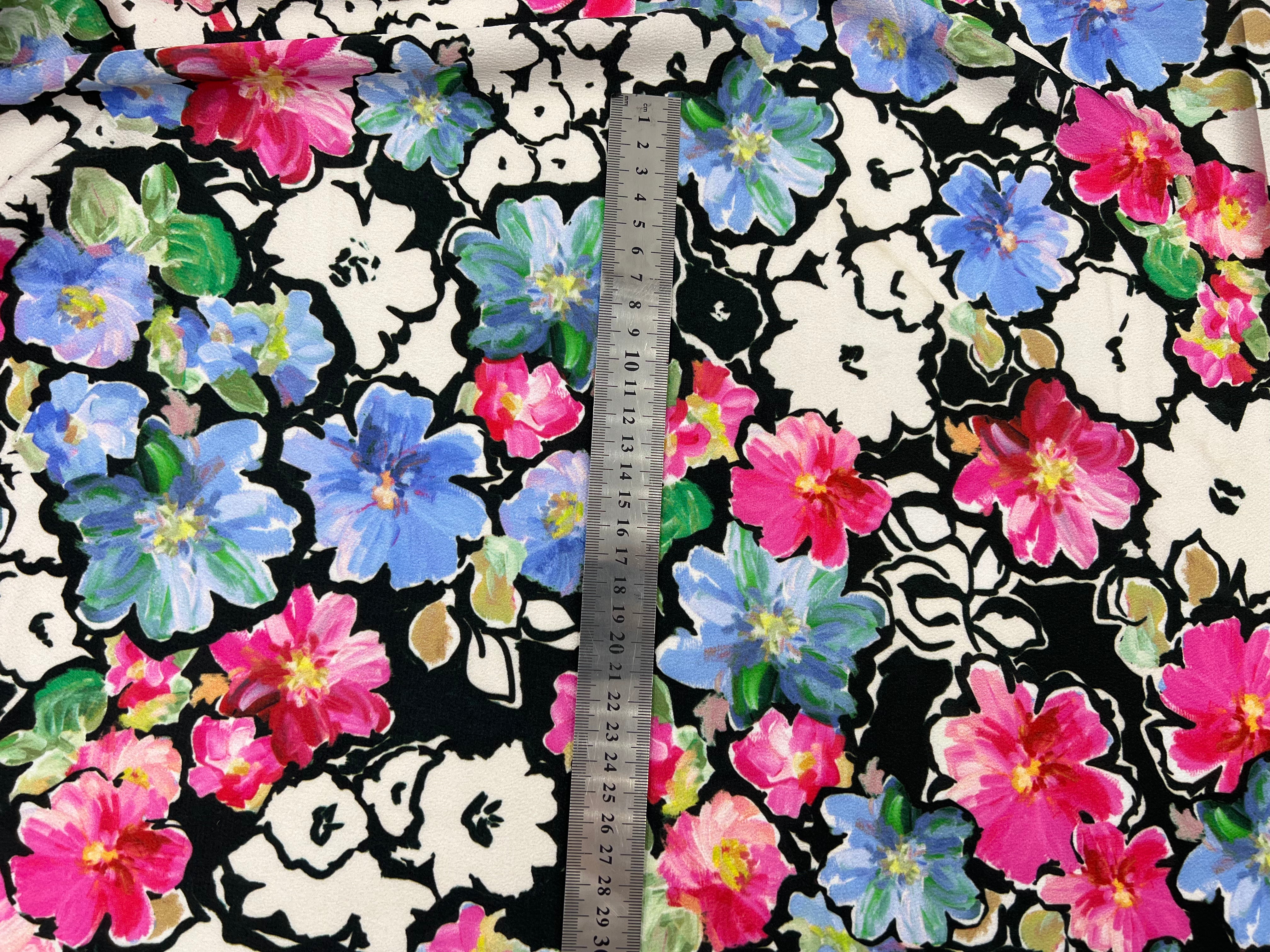BUBBLE CREPE FLOWER BLUE & PINK SUMMER MLC INTERN