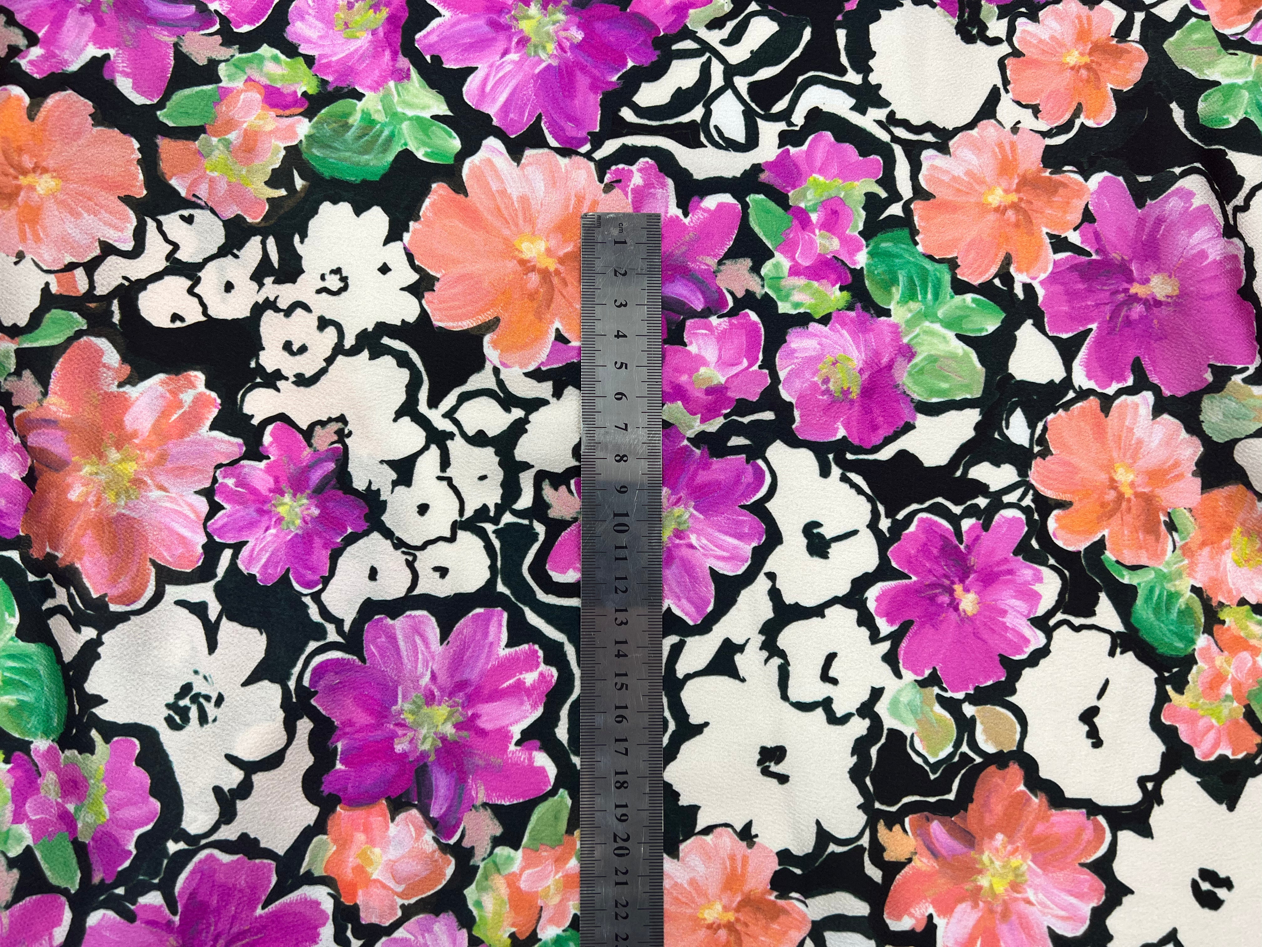 BUBBLE CREPE FLOWER ORANGE & PINK SUMMER MLC INTERN
