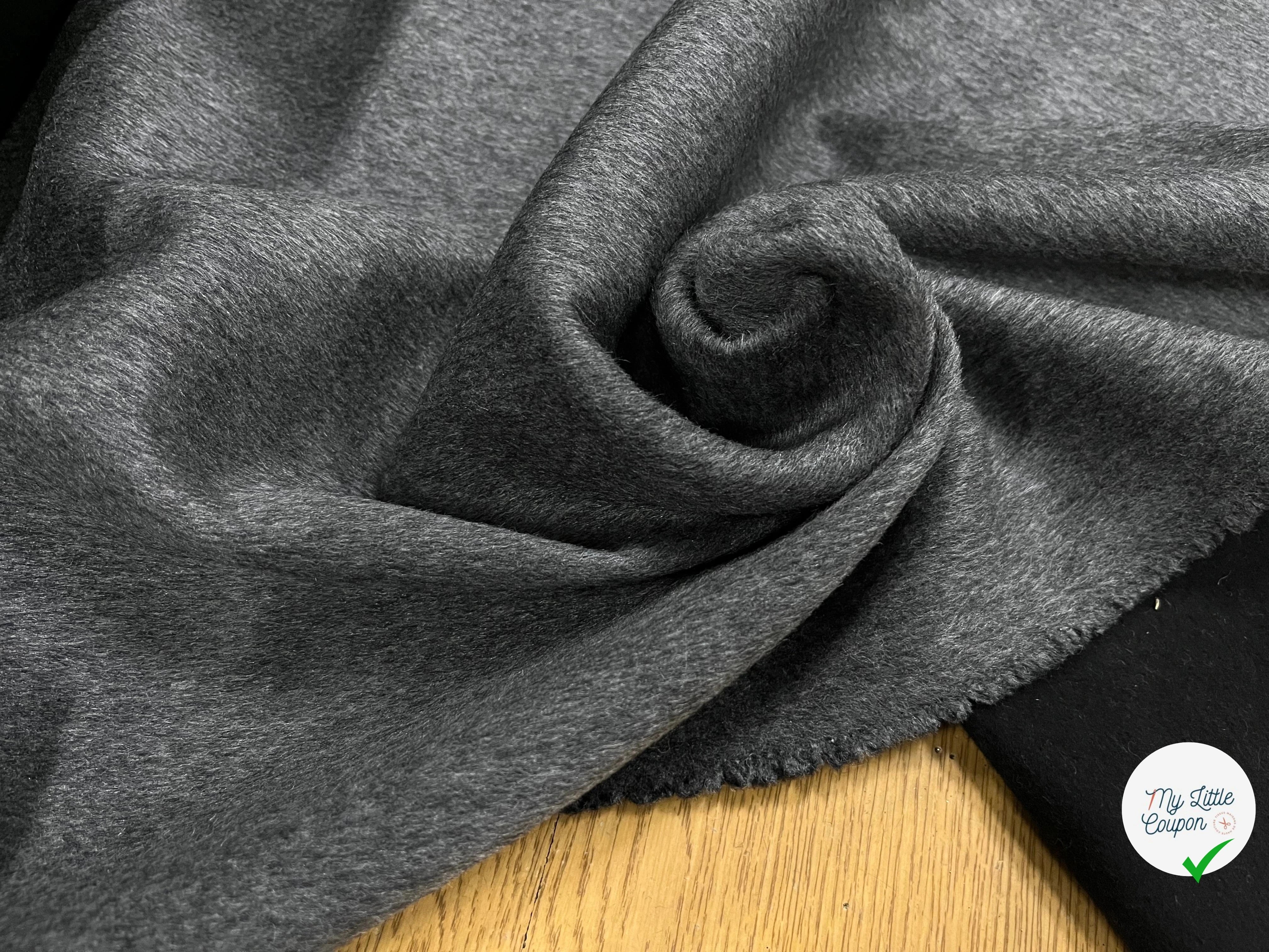 CABAN DE LAINE CACHEMIRE FACE NOIR ET FACE GRIS - My Little Coupon