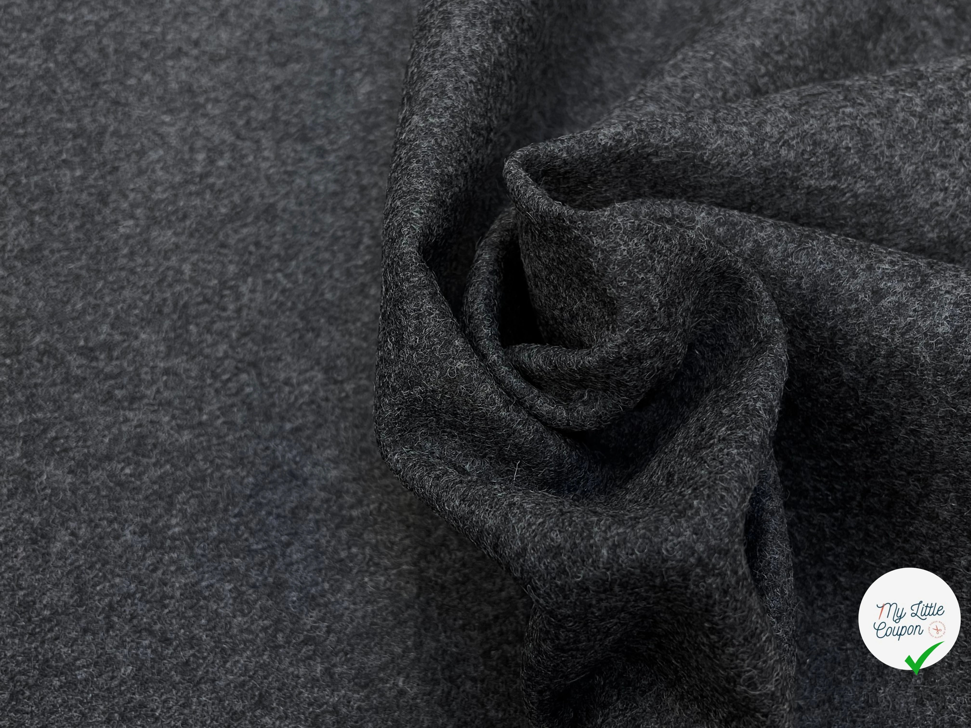 CABAN DE LAINE GRIS CHINÉ 100% LAINE FABRICATION FRANÇAISE - My Little Coupon