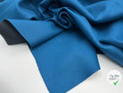 CABAN STRIÉ BLEU VERT CONTRECOLLÉ JERSEY NOIR - My Little Coupon - tissu - coudre