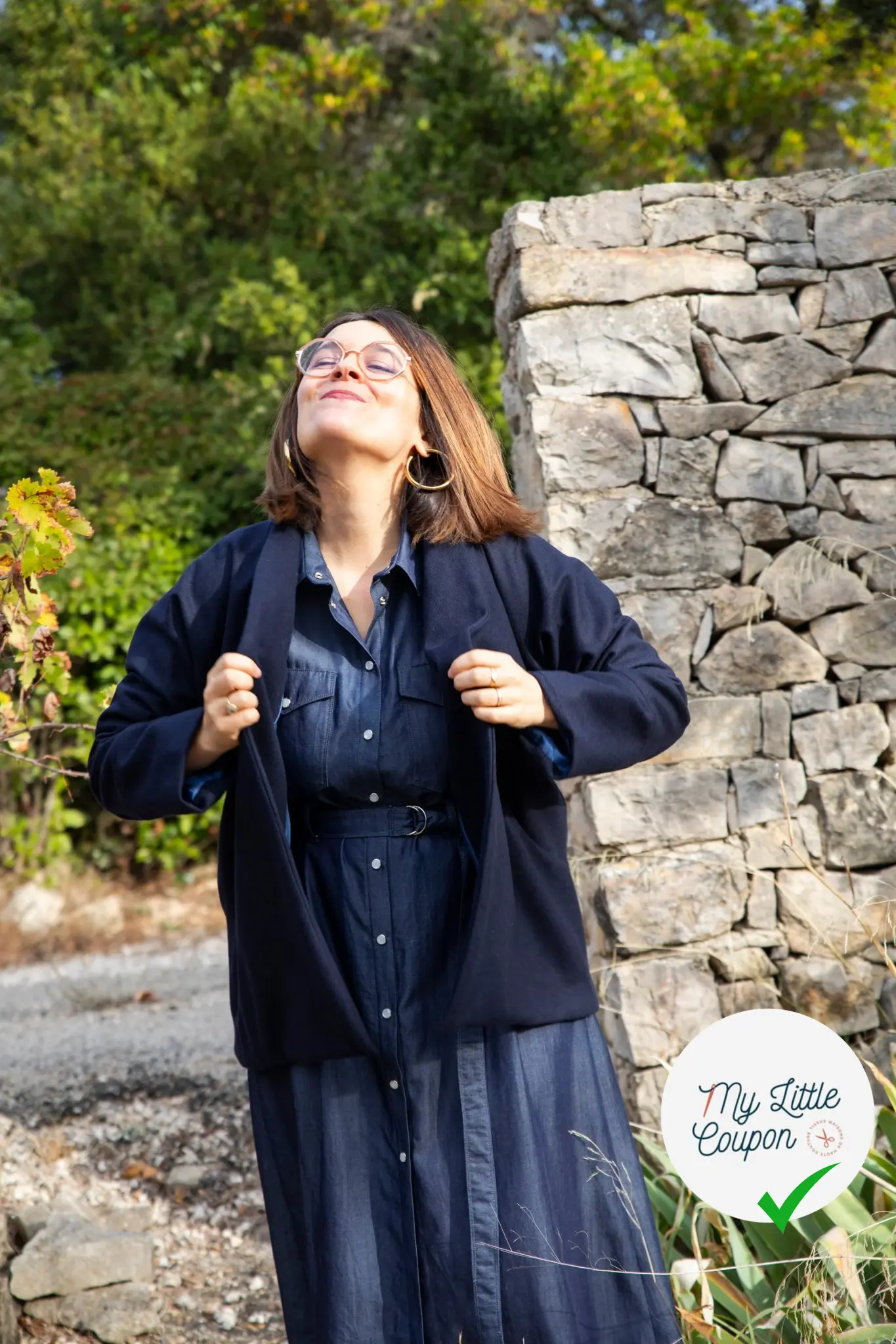 CABAN UNI BLEU MARINE - My Little Coupon