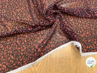 CEPE POLYESTER FOND NOIR E MARON MOTIF LÉOPARD - My Little Coupon