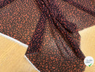 CEPE POLYESTER FOND NOIR E MARON MOTIF LÉOPARD - My Little Coupon