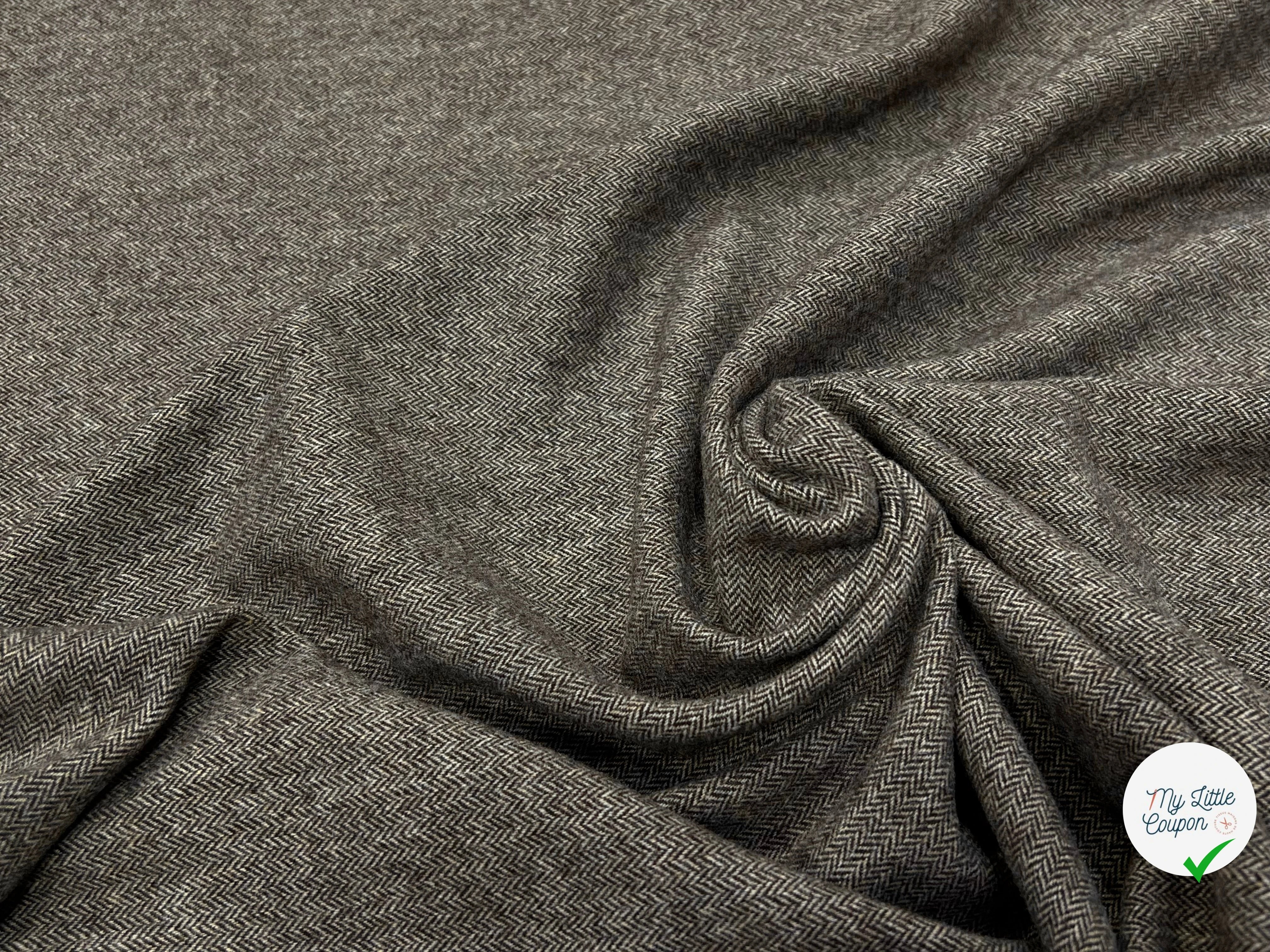 CHEVRON DE LAINE DOUX MARRON 71% LAINE VIERGE 150CM - My Little Coupon