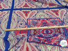 CHIFFON IMPRIMÉ GRAPHIQUE FOND BLEU PANNEAU - My Little Coupon