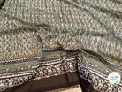 CHIFFON IMPRIMÉ MOTIFS GÉOMETRIQUES BEIGE KAKI - My Little Coupon