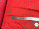 CHIFFON IMPRIMÉ POIS RAYÉS FOND ROUGE - My Little Coupon