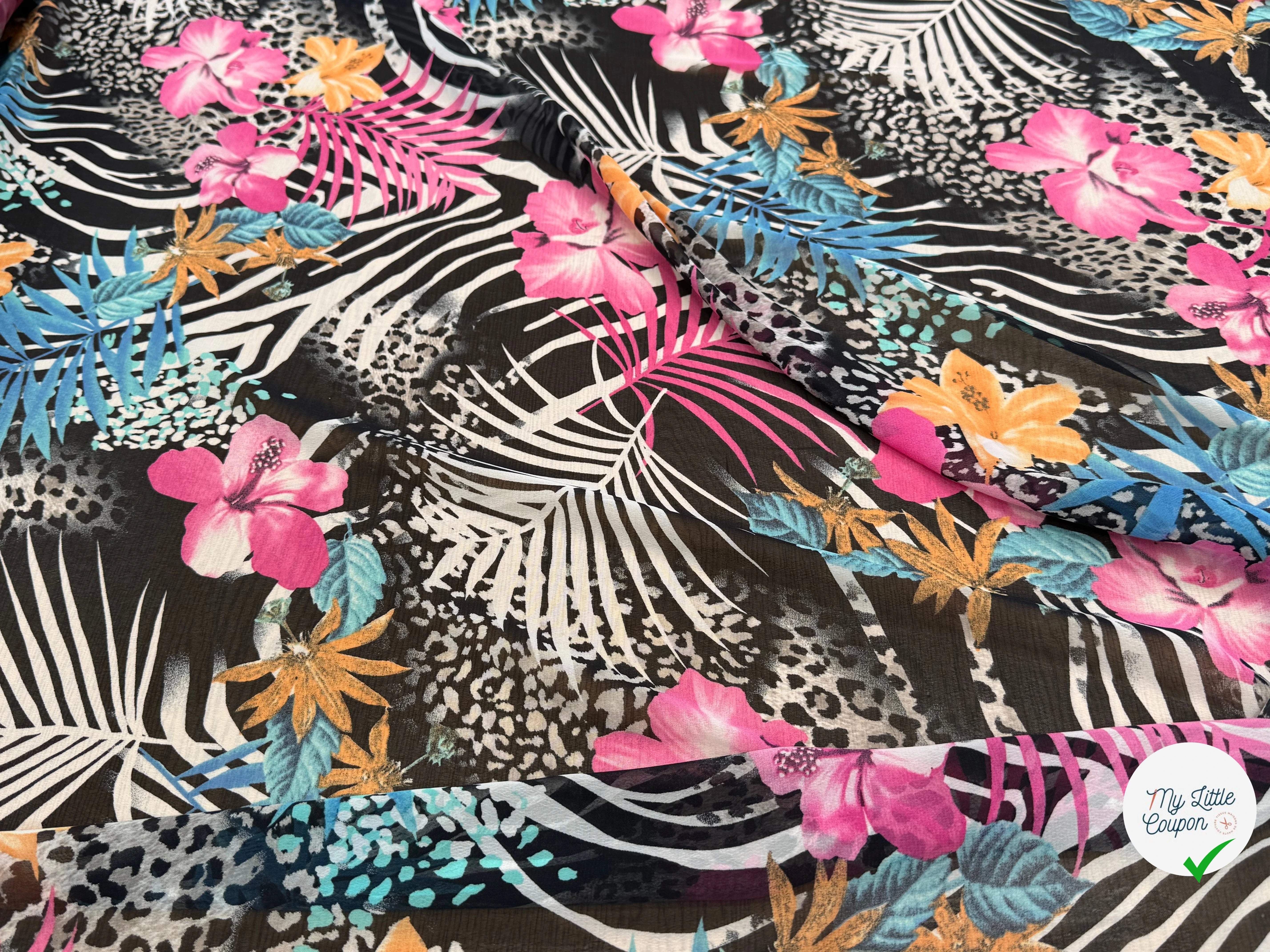 CHIFFON IMPRIMÉ SAVANE ULTRA BEAU - My Little Coupon
