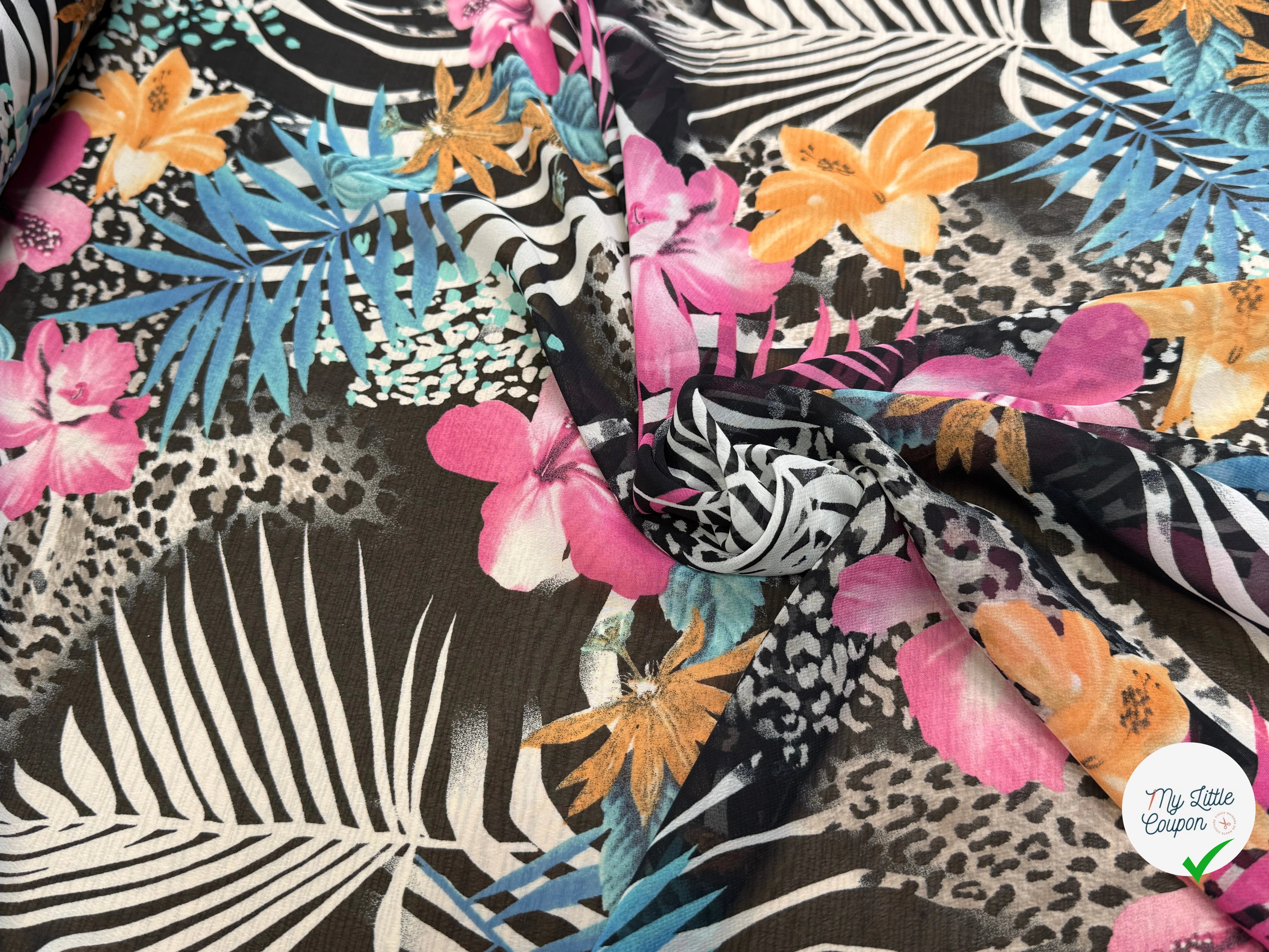 CHIFFON IMPRIMÉ SAVANE ULTRA BEAU - My Little Coupon
