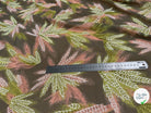 CHIFFON PRINTED CHAMP DE BLÉ VERT KAKI TEINTURE - My Little Coupon