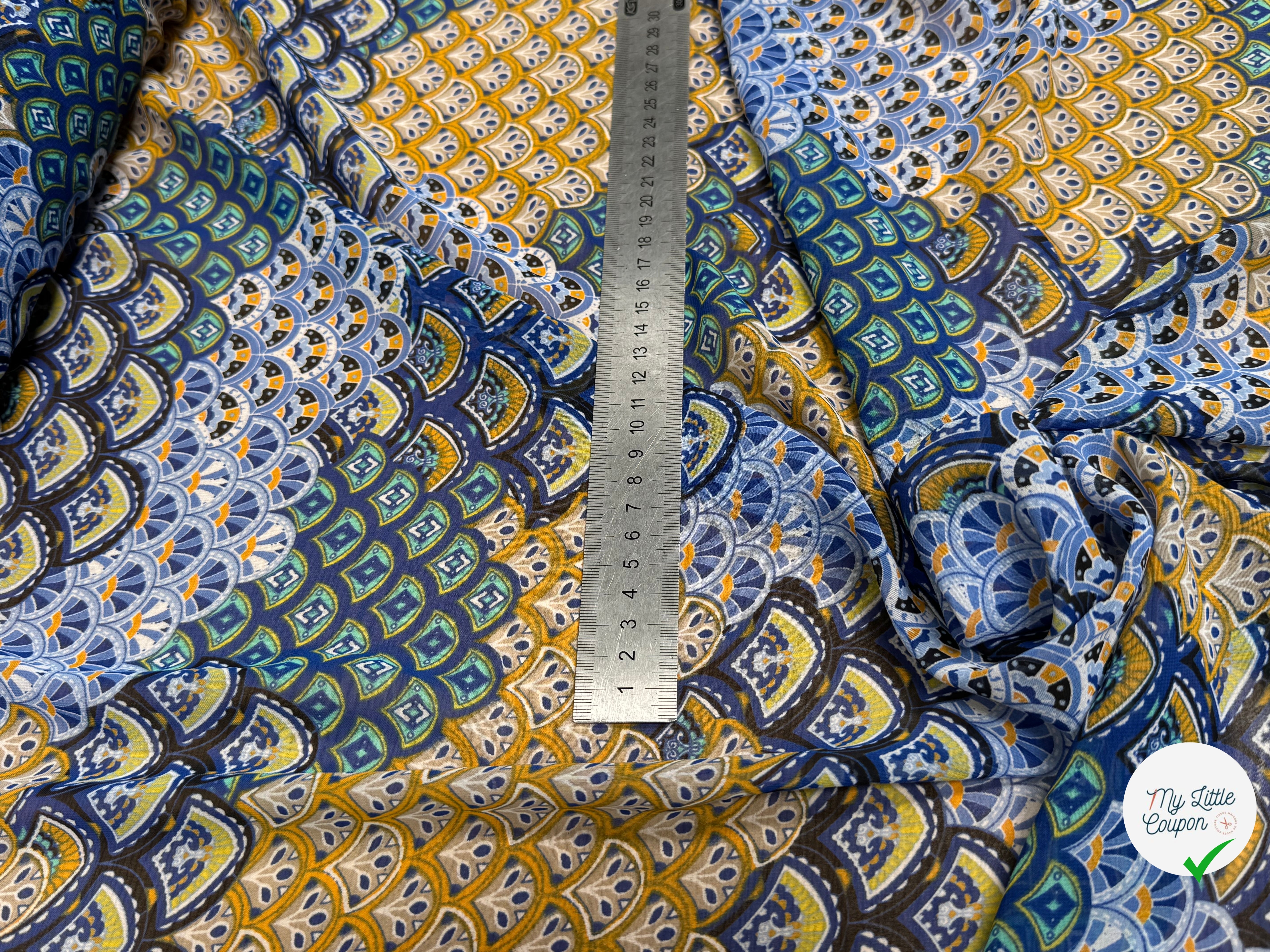 CHIFFON PRINTED ÉVANTAILS MULTICOLORES - My Little Coupon