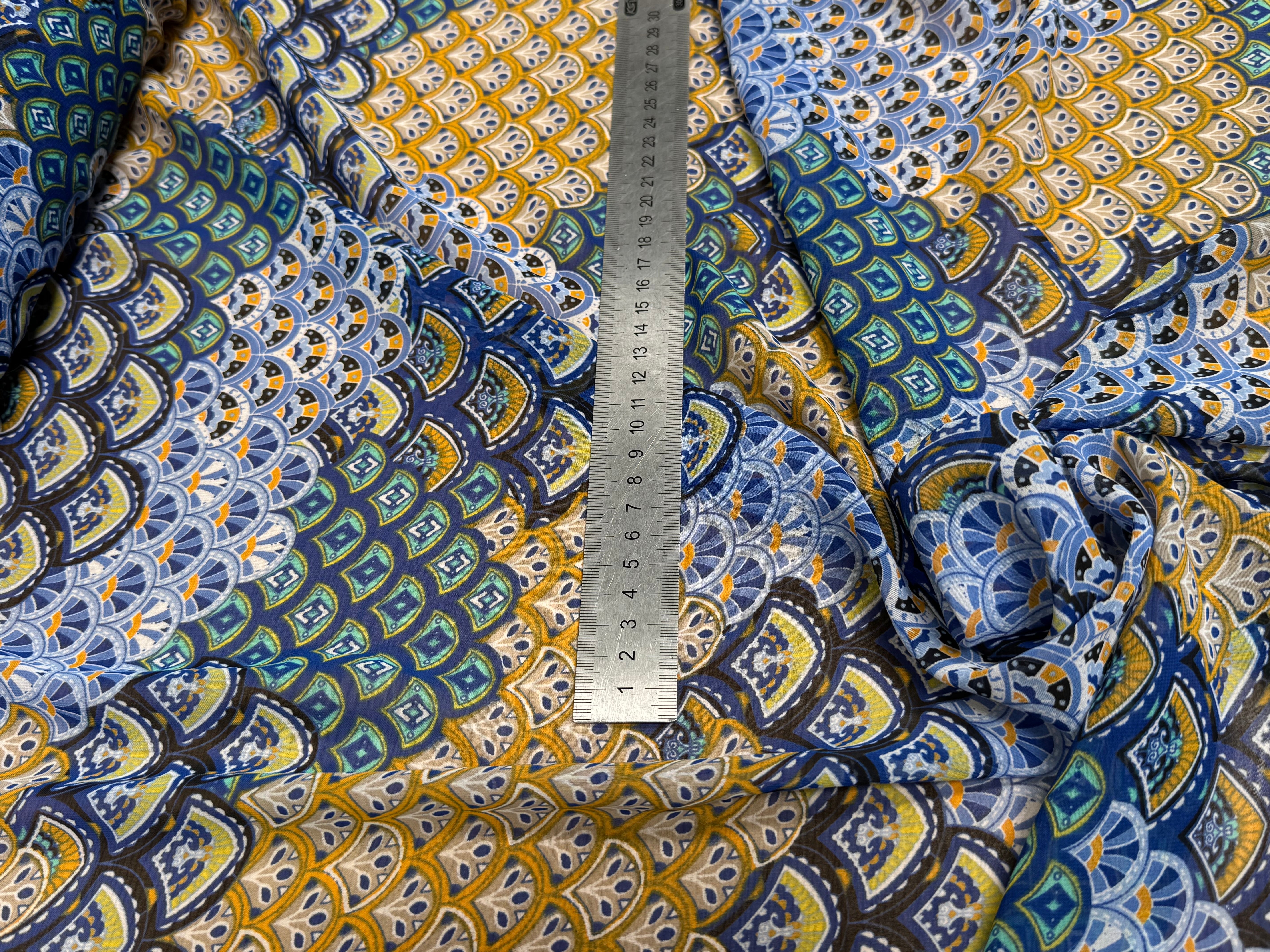 CHIFFON PRINTED ÉVANTAILS MULTICOLORES - My Little Coupon
